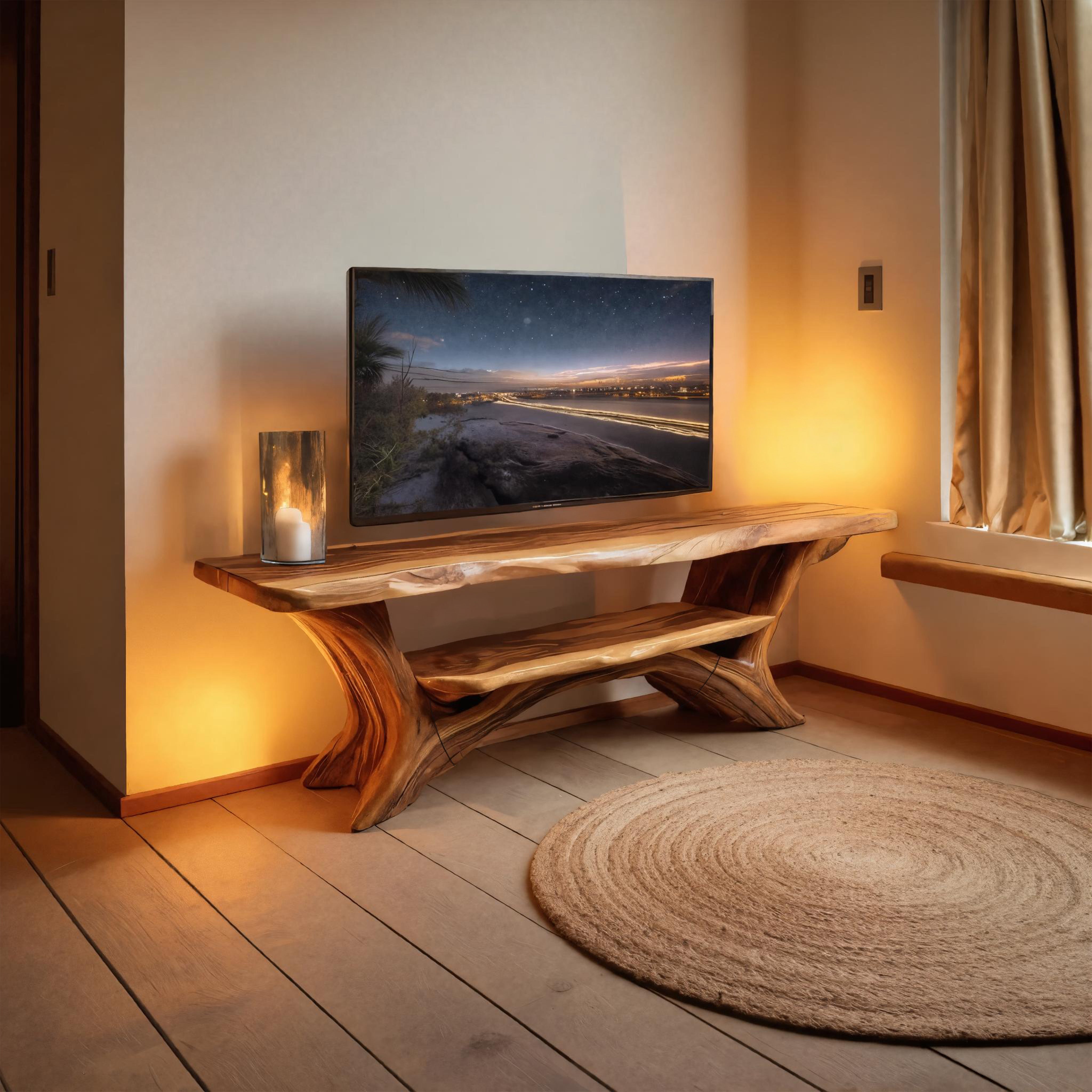 Farmhouse Solid Wood TV Console For Christmas Home Decor SILDTTRCTV022