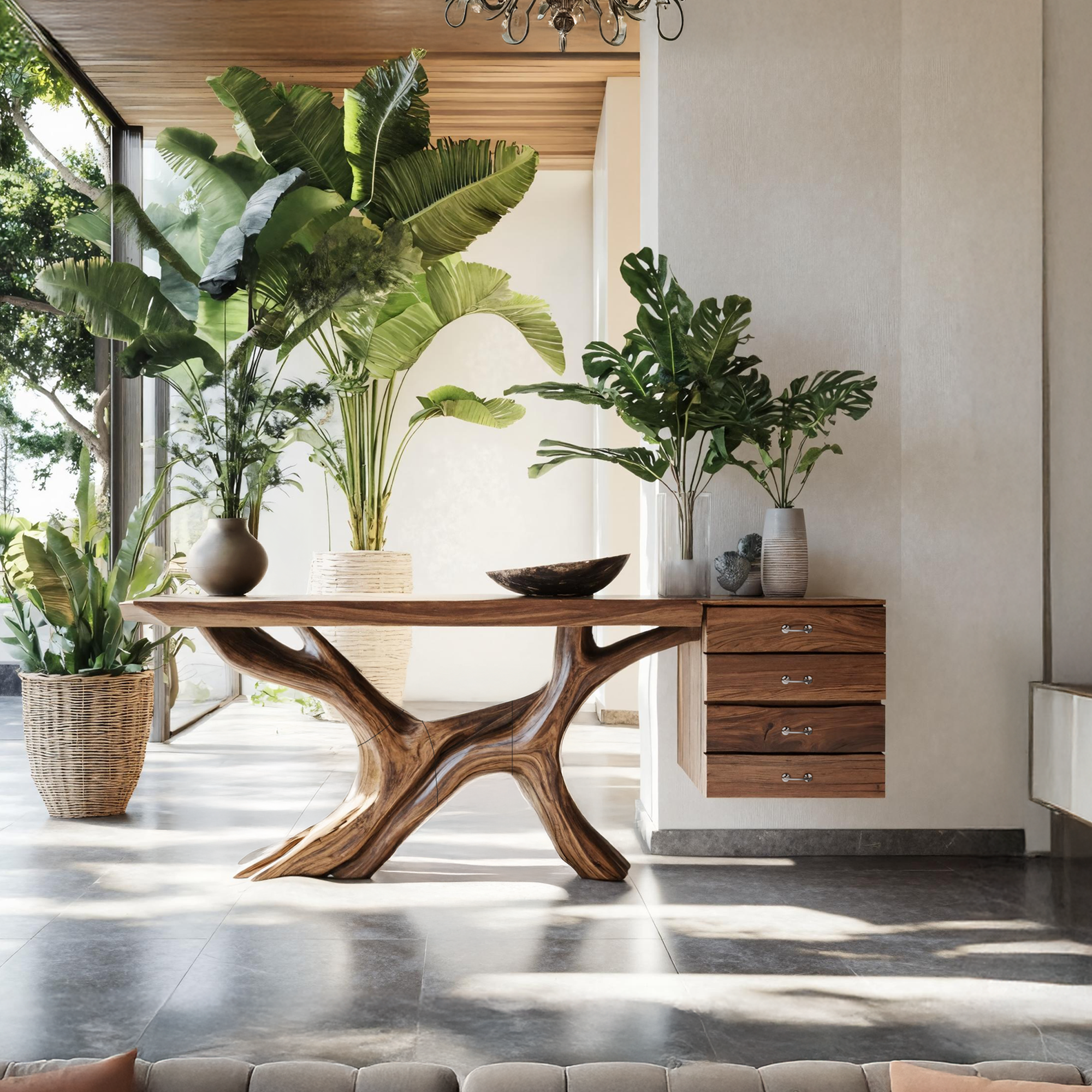 Mid Century Wooden Console Table For Furniture Decor Boho Vibes SILDTTRCS025