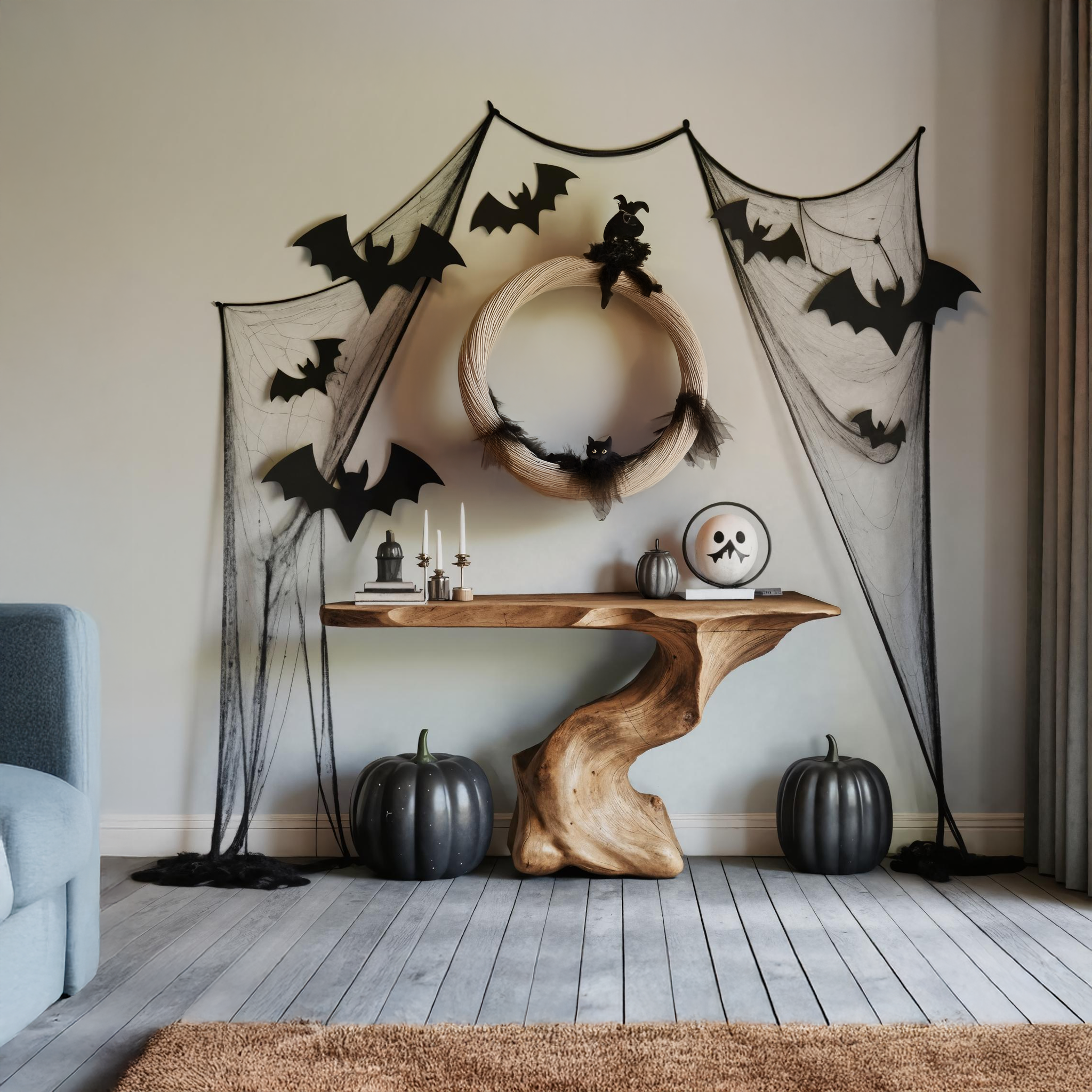 Handcrafted Solid Wood Coffee Table For Furniture Decor Halloween Theme SILDTTNHCS004