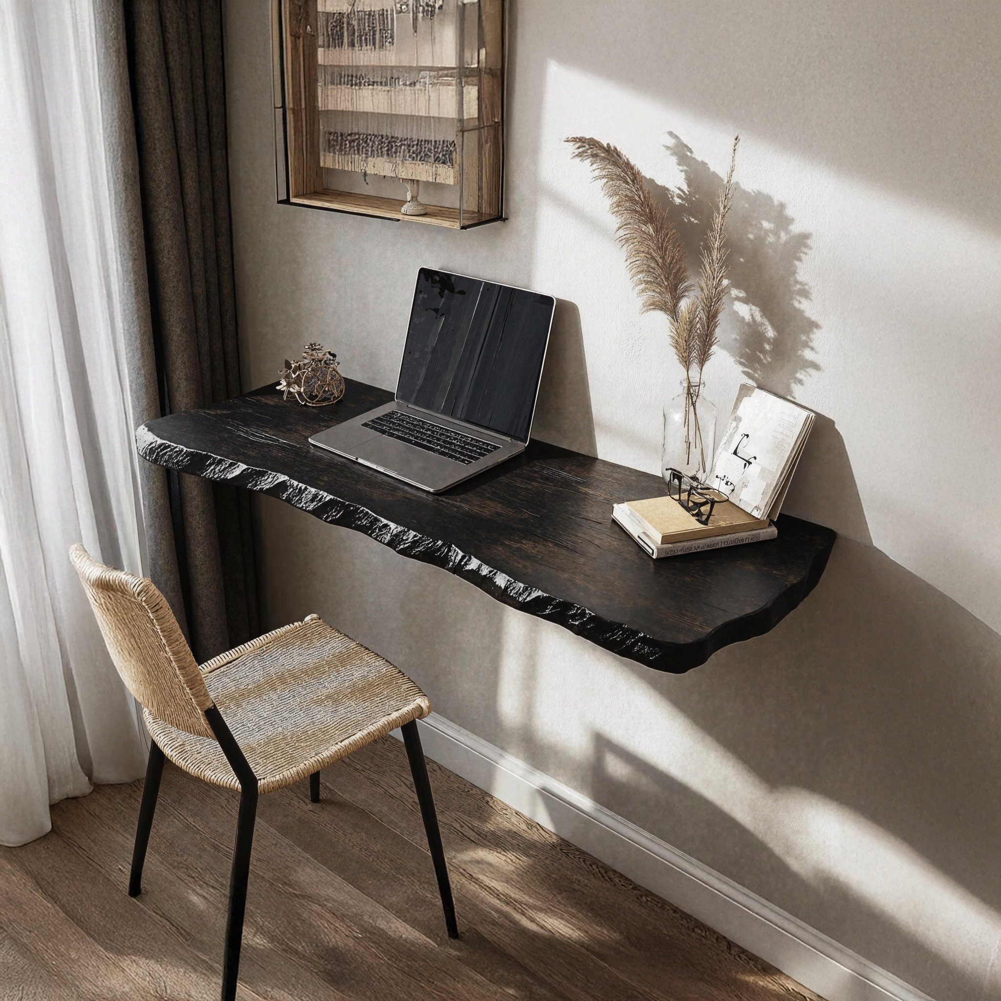 Vintage Wooden Floating Table For Elegant Living Room Setup SILDTFLD012