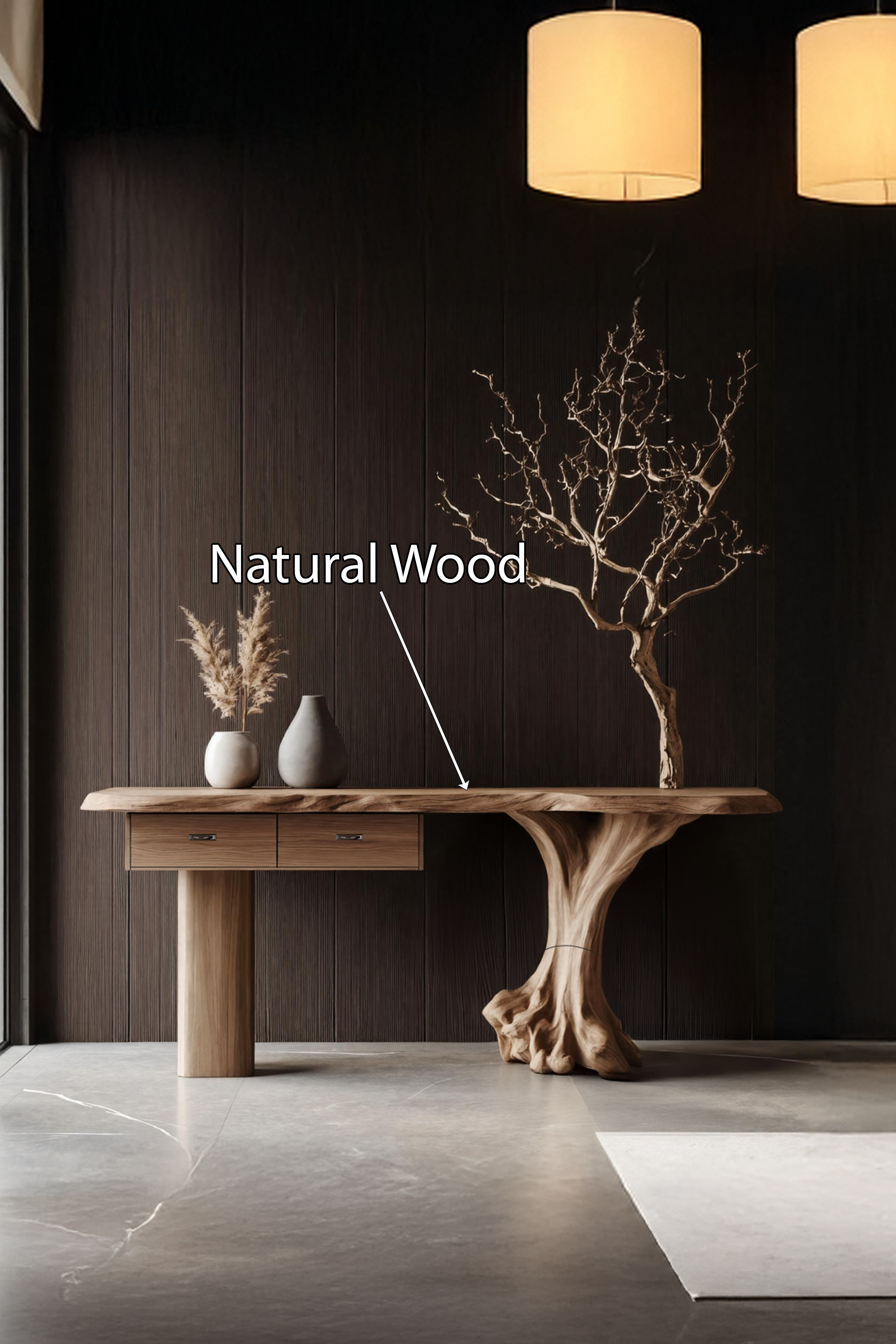 Mid Century Wooden Console Table For Bedroom Decor Minimalist SILDTTNCS014