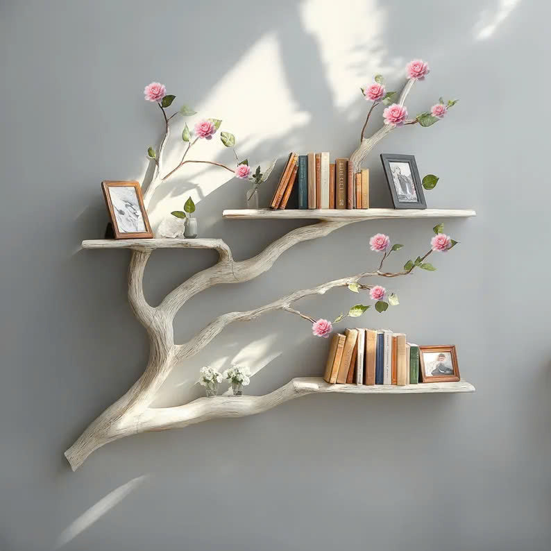 Live Edge Shelf Handmade Shelf Wall Mount Shelf Nursery Bookshelf Display SINLTBS023