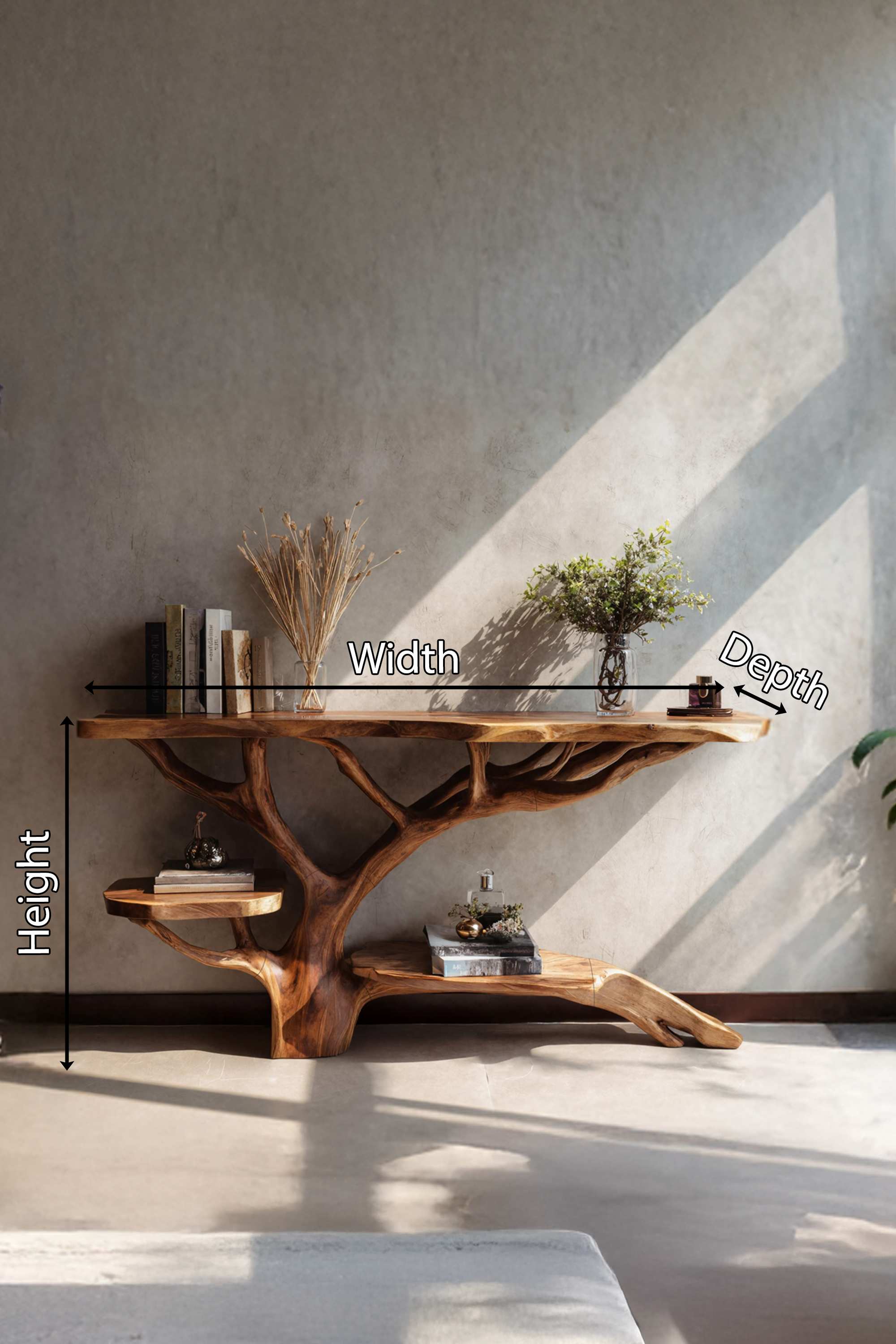 Farmhouse Solid Wood Console Table For Cozy Rustic Home Interior SILDTTNCS030