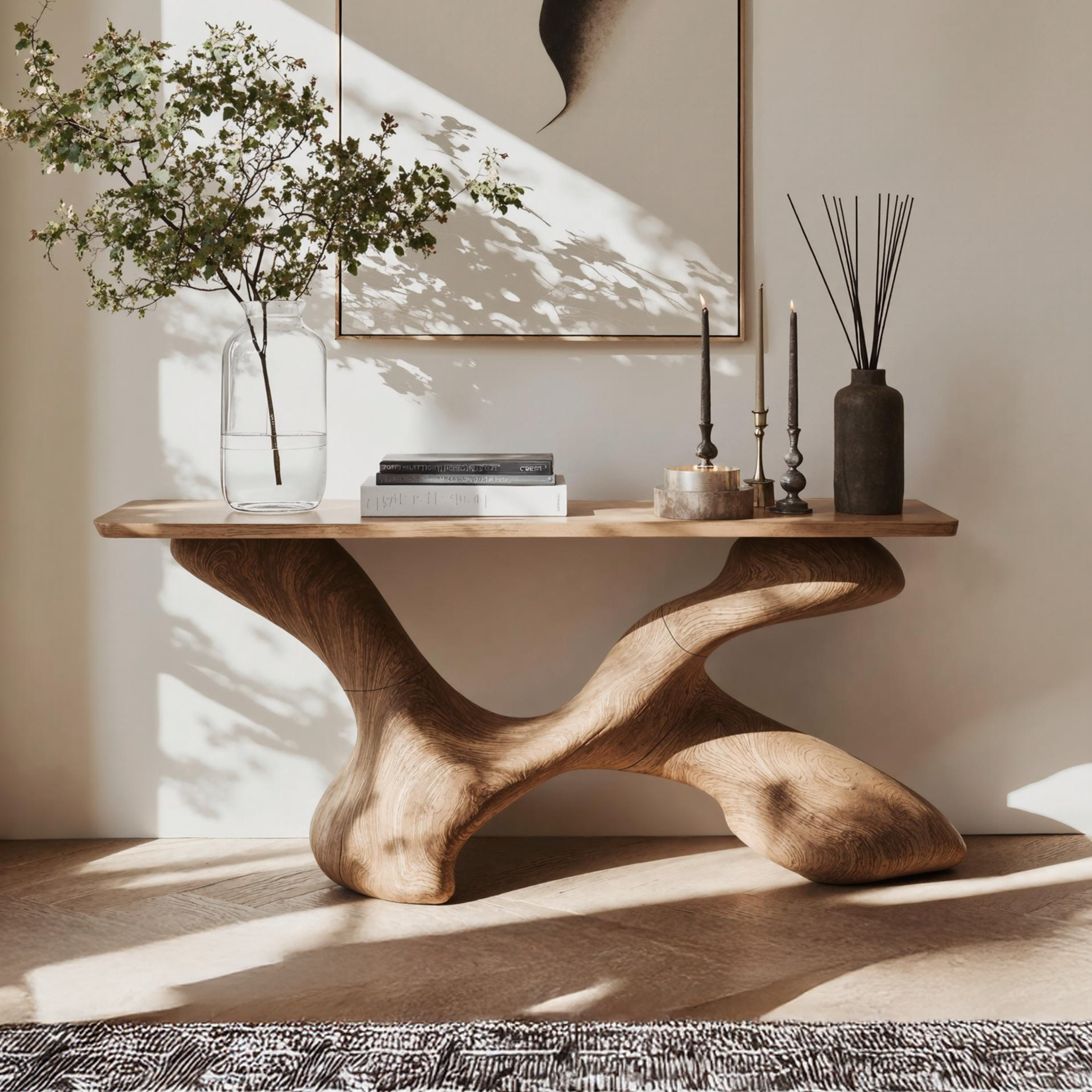Mid Century Foyer Table For Living Room SILDTTNCS205