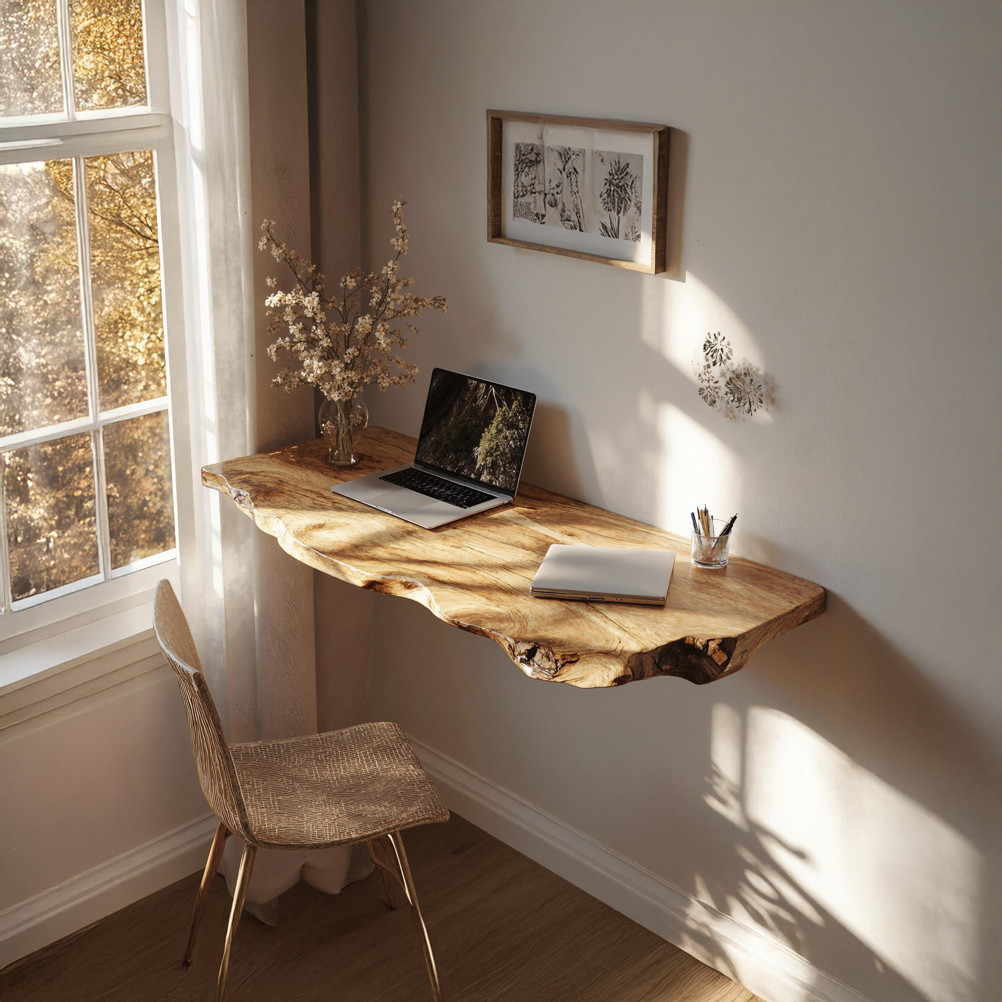 Vintage Wooden Floating Table For Stylish Living Room Furniture SILDTFLD032