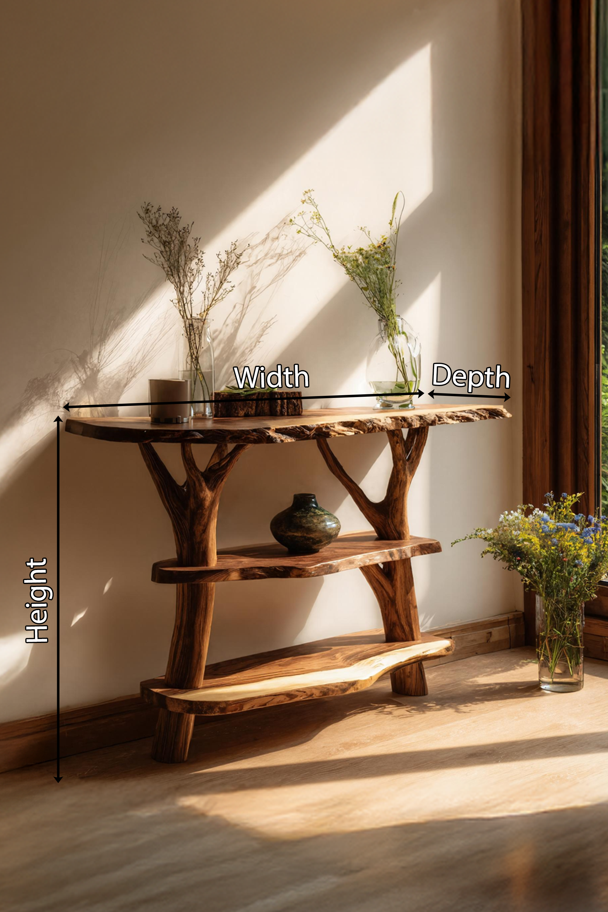 Mid Century Solid Wood Console Table For Entryway Furniture Design SILDTTNCS035