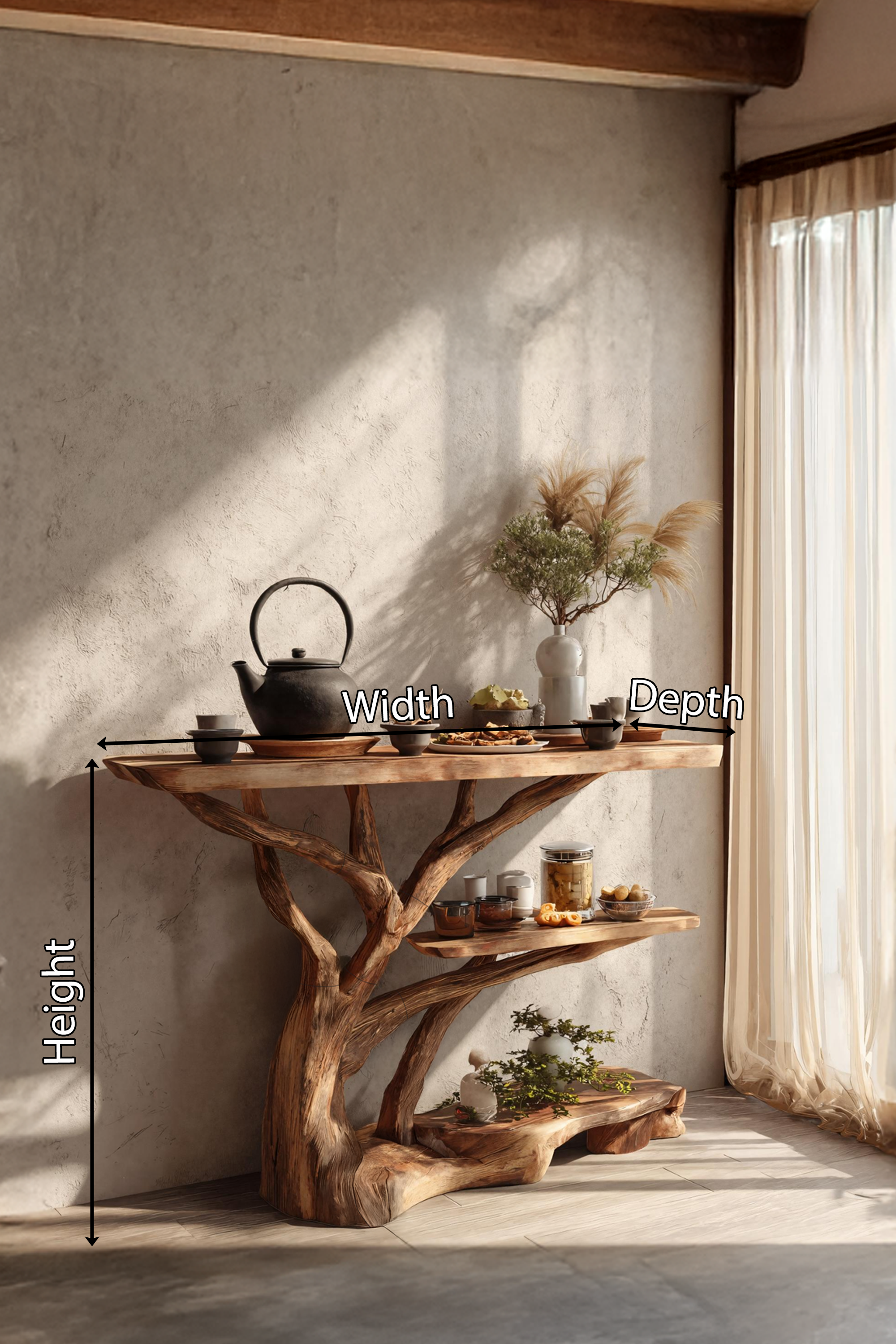 Farmhouse Solid Wood Console Table For Cozy Entryway Furniture Design SILDTTNCS066