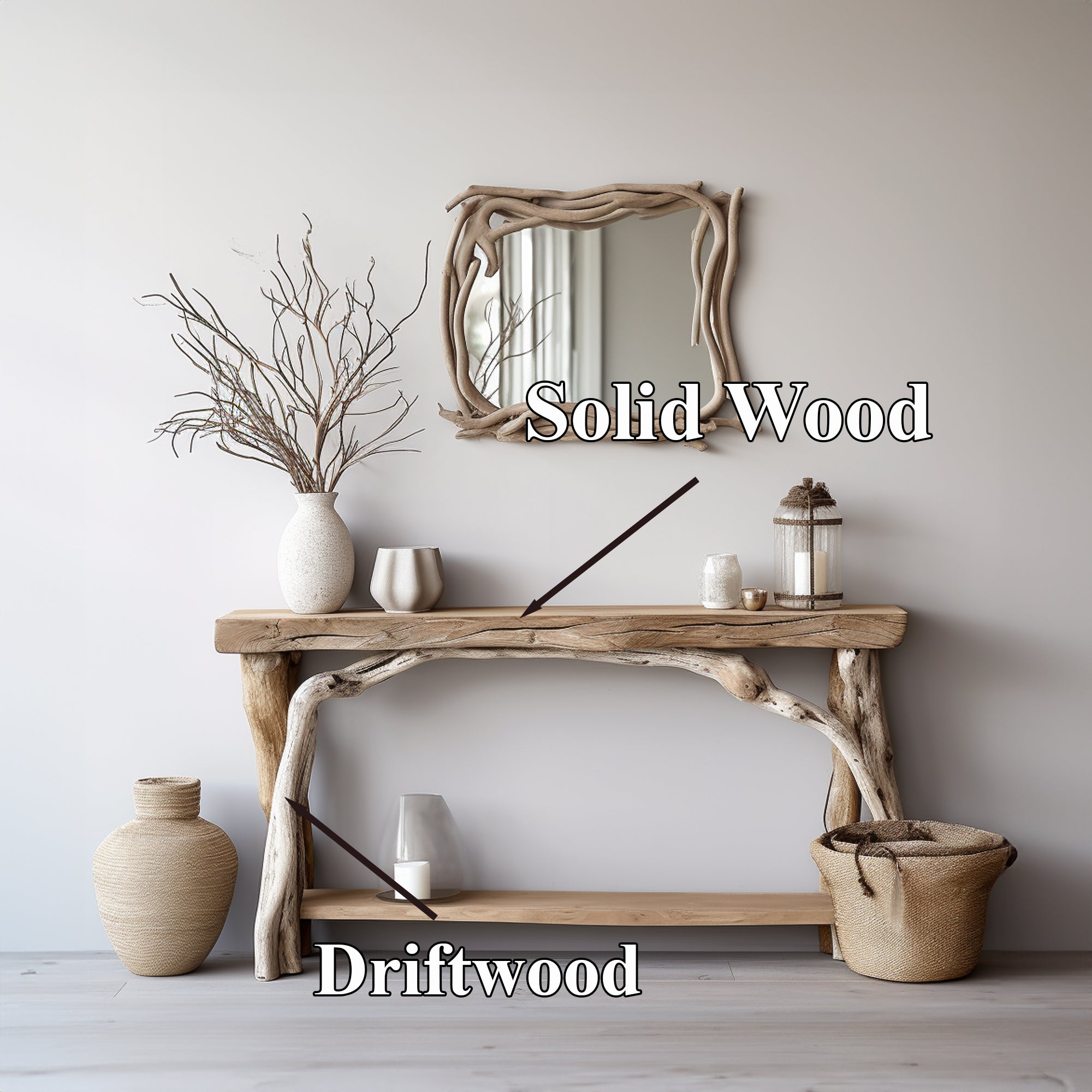 Console Table Solid Wood SILDTCS025