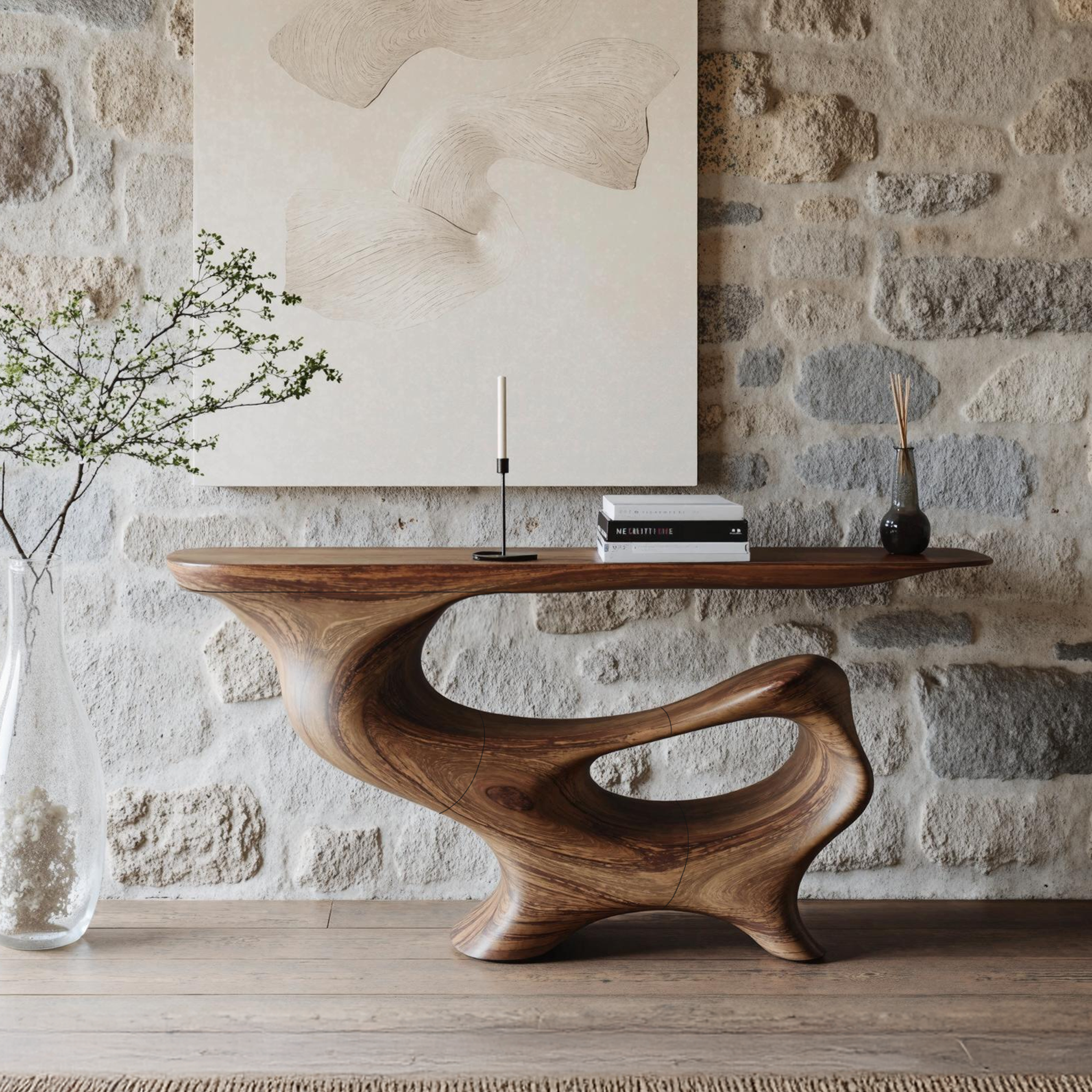 Mid Century Wooden Console Table For Living Room SILDTTNCS244