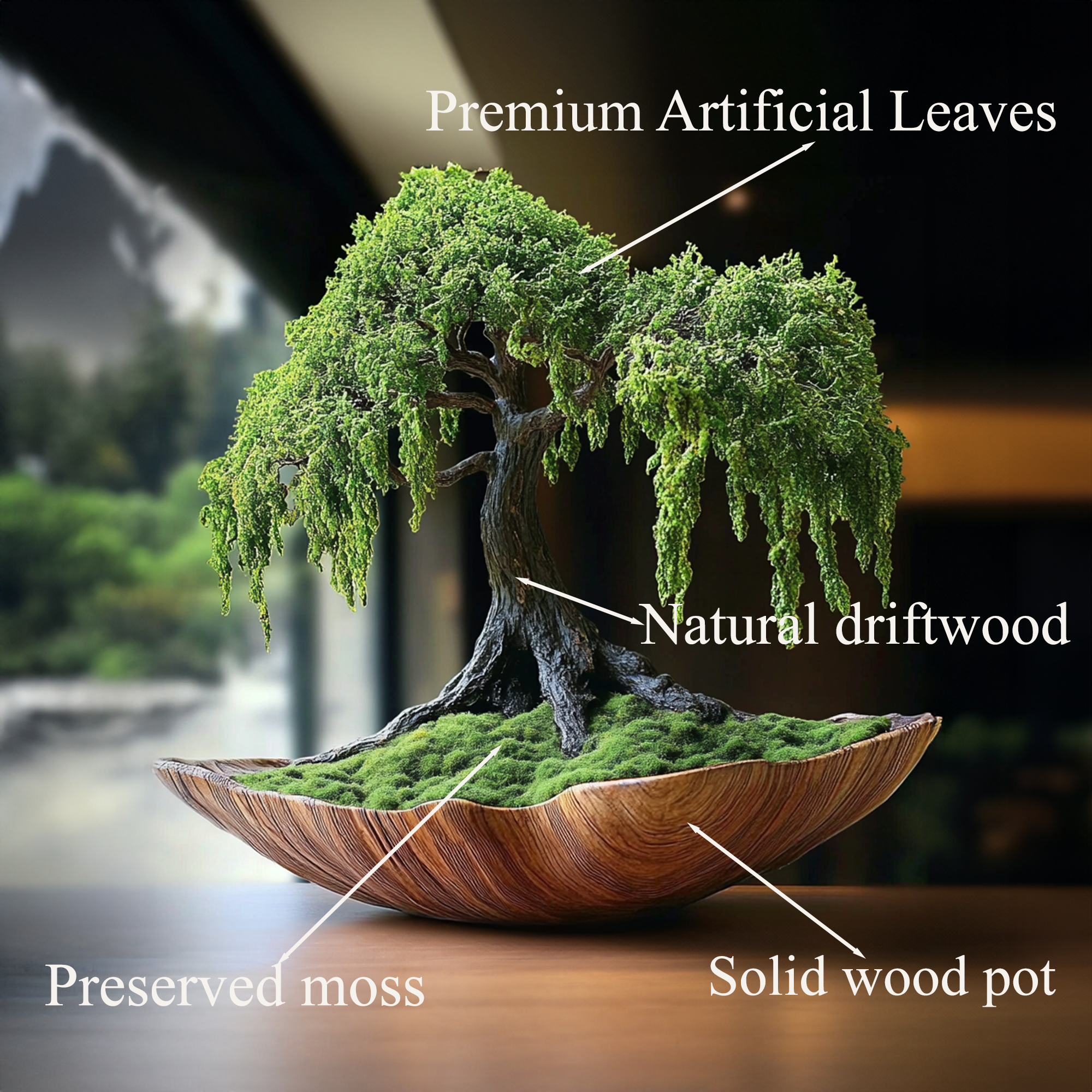 Natural Wood Bonsai Large Driftwood Bonsai Indoor Bonsai Aquarium SINLBD024