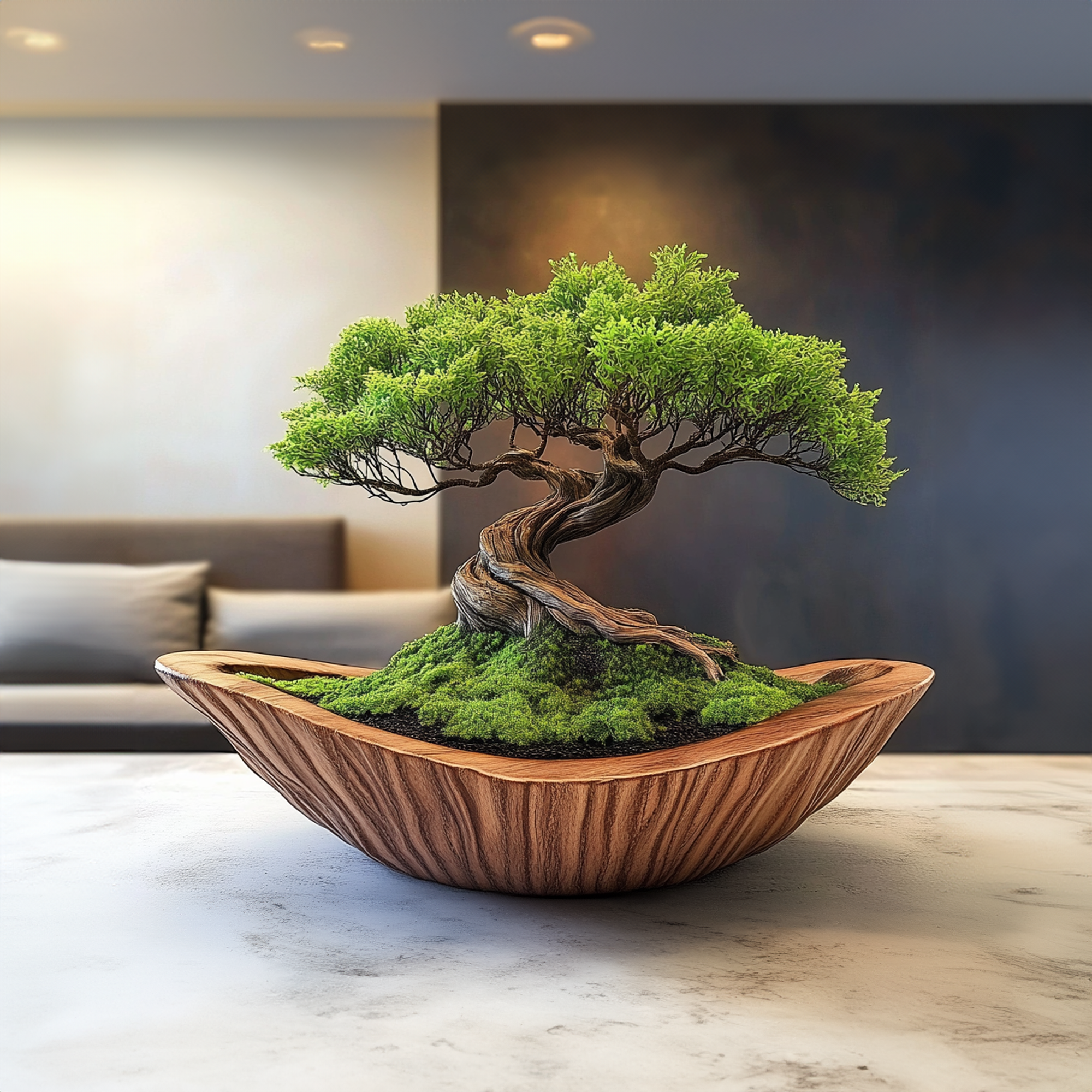 Driftwood Bonsai Moss Marimo Artificial Plants SINLBD005