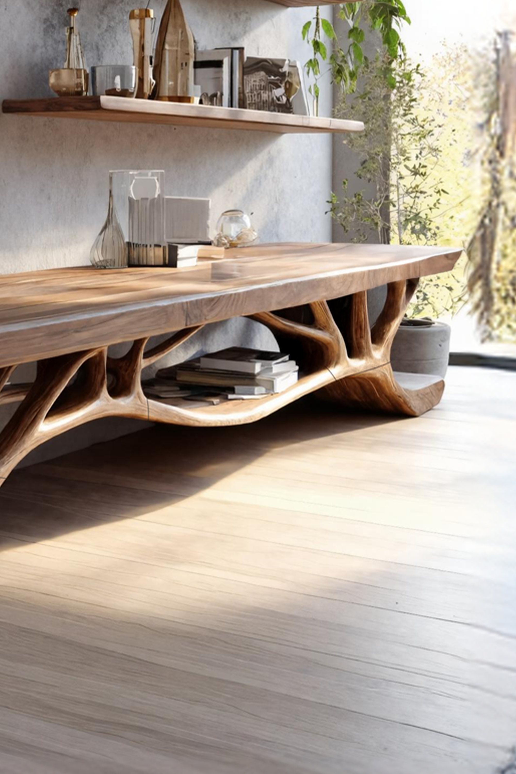 Mid Century Solid Wood TV Console For Bedroom And Entryway Decor SILDTTNTVC081