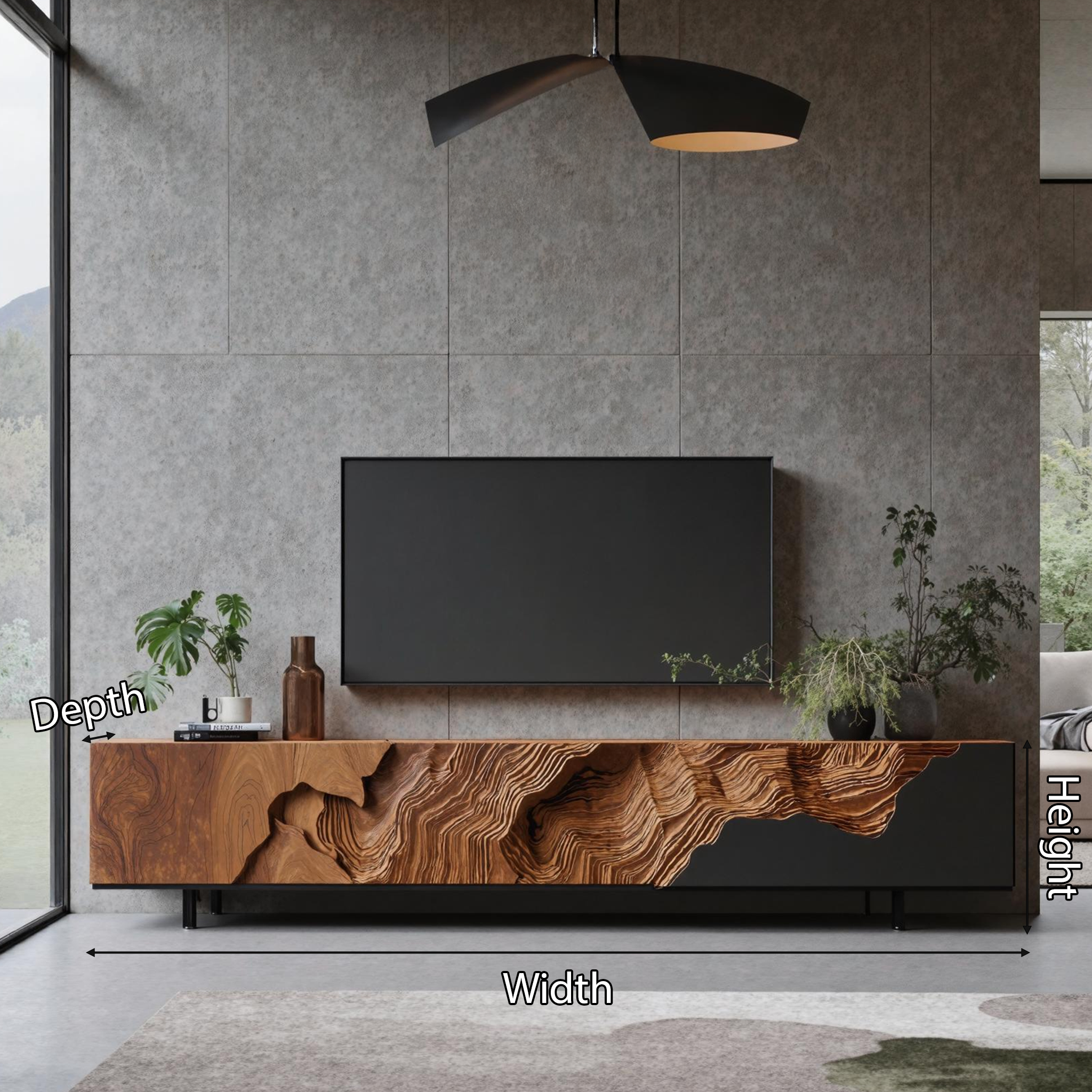 Rustic TV Console Stand For Living Room Design SILDTTNTVC041