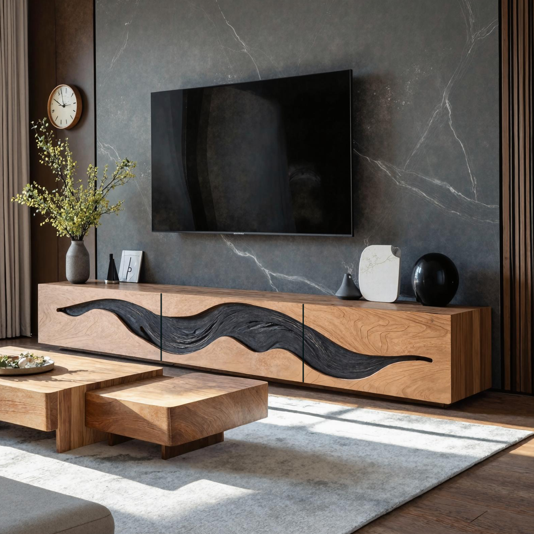 Rustic Media Console For Entryway And Decor SILDTTNTVC072