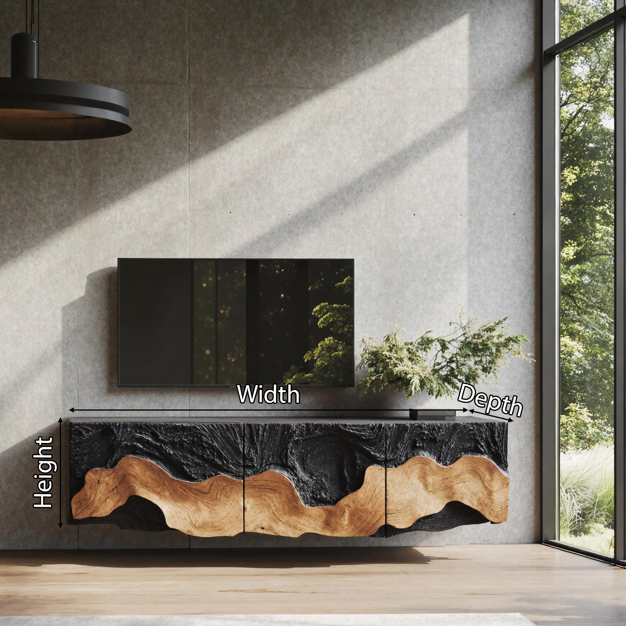 Rustic Farmhouse TV Console For Living Room Setup SILDTTNTVC035