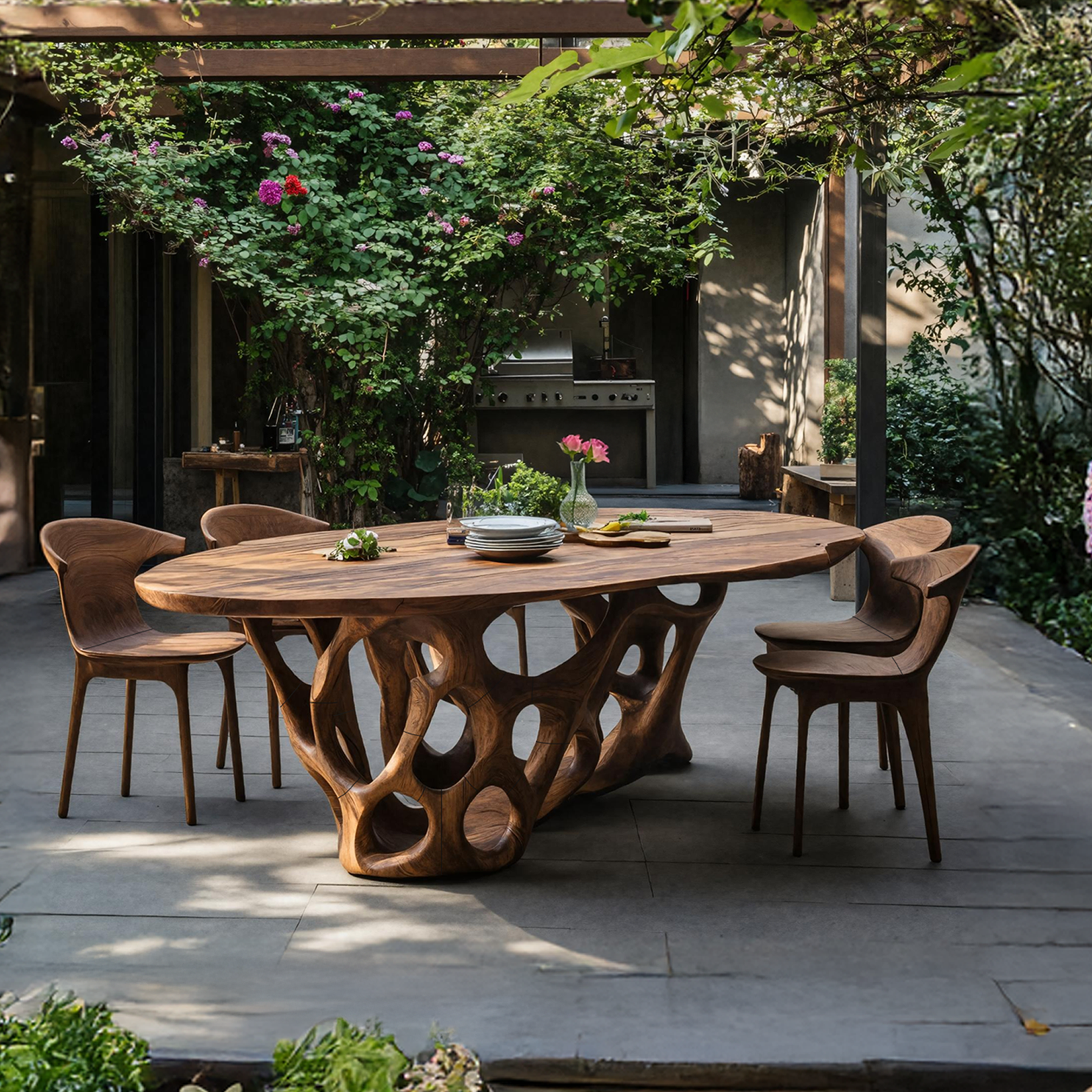 Rustic Kitchen Table For Wooden Decor Theme SILDTTRDN001