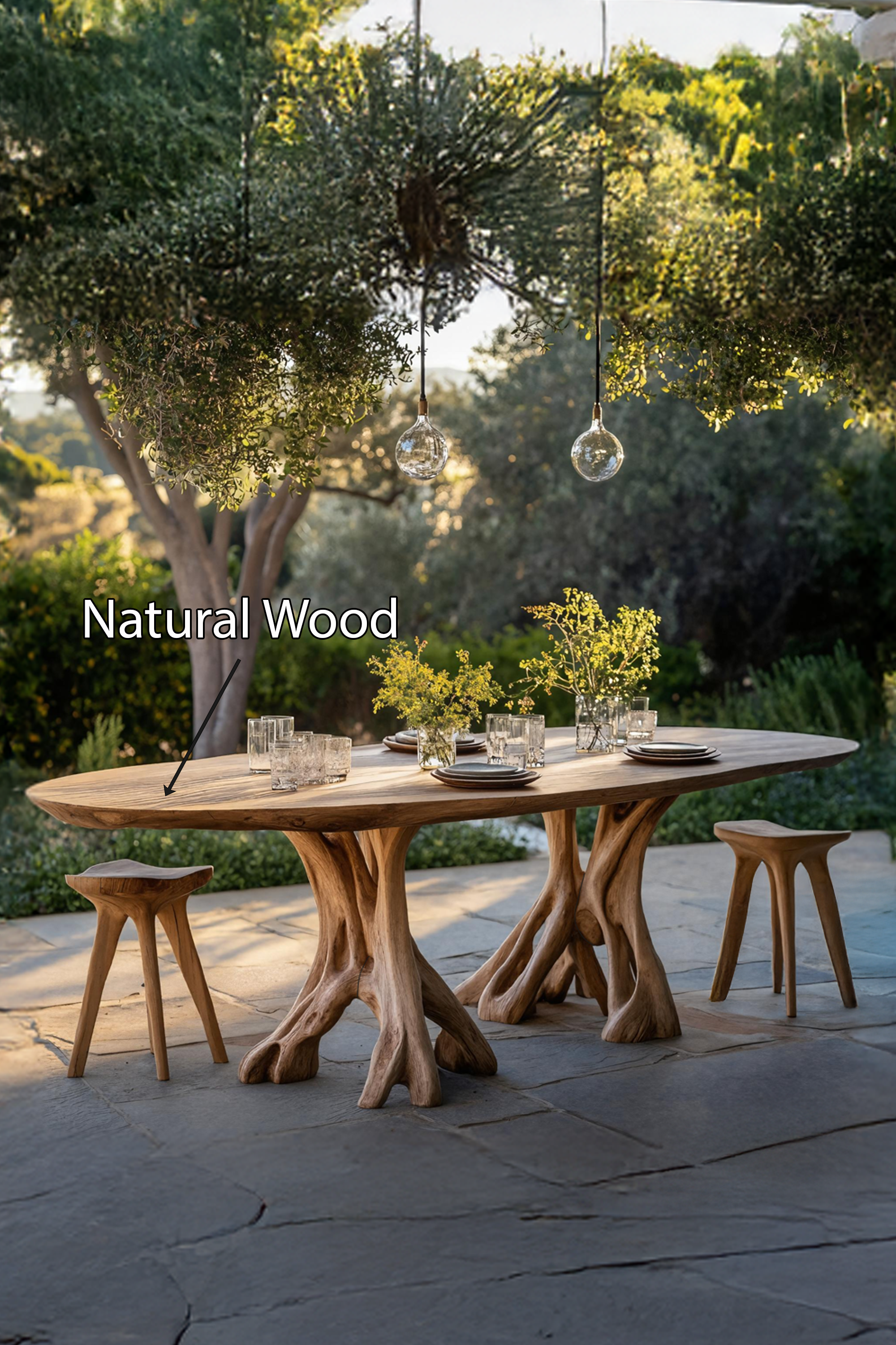 Rustic Wood Dining Table For Cozy Kitchen Decor SILDTTNDN005