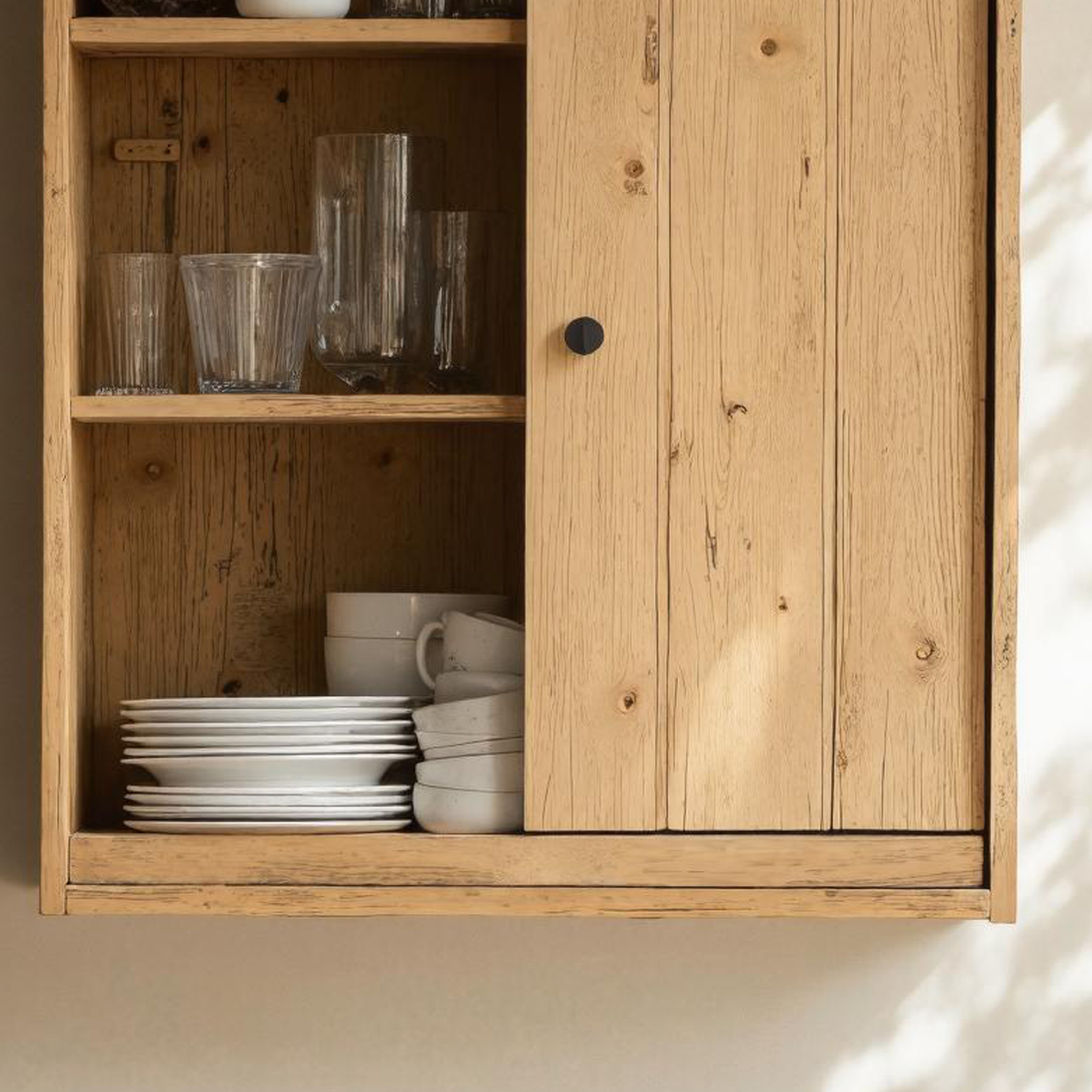 Farmhouse Wooden Kitchen Cabinet For Kitchen Design SILDTKC011