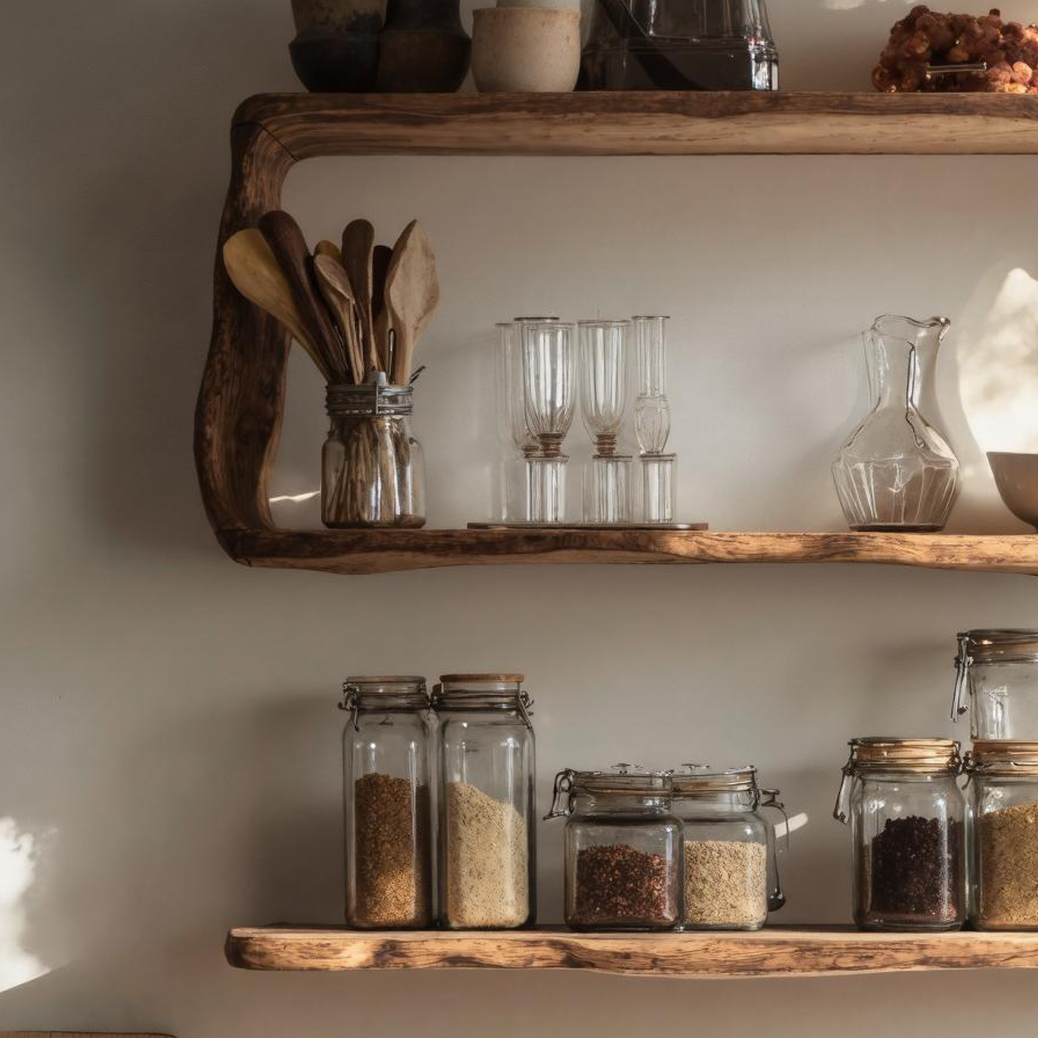 Rustic Solid Wood Kitchen Storage For Kitchen Decor SILDTKC002