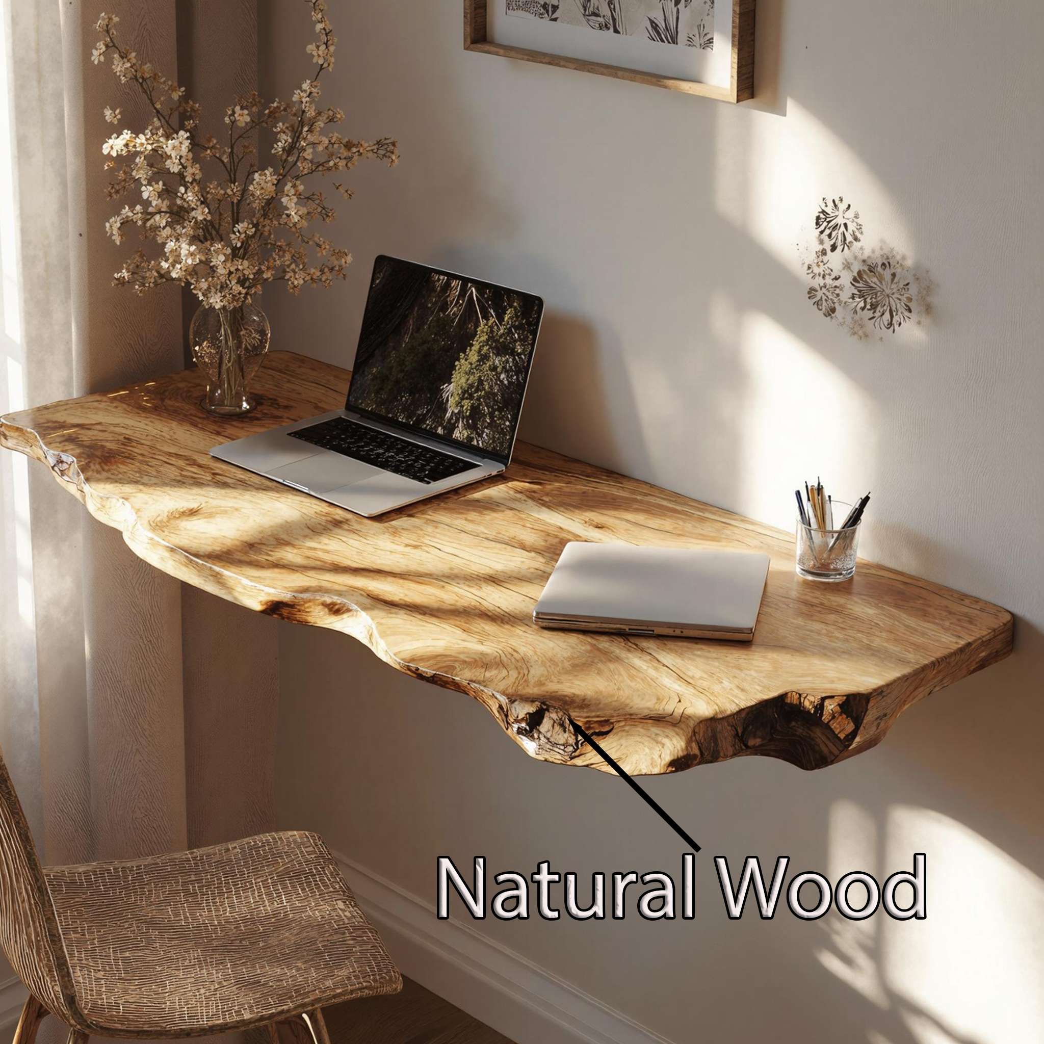 Vintage Wooden Floating Table For Stylish Living Room Furniture SILDTFLD032
