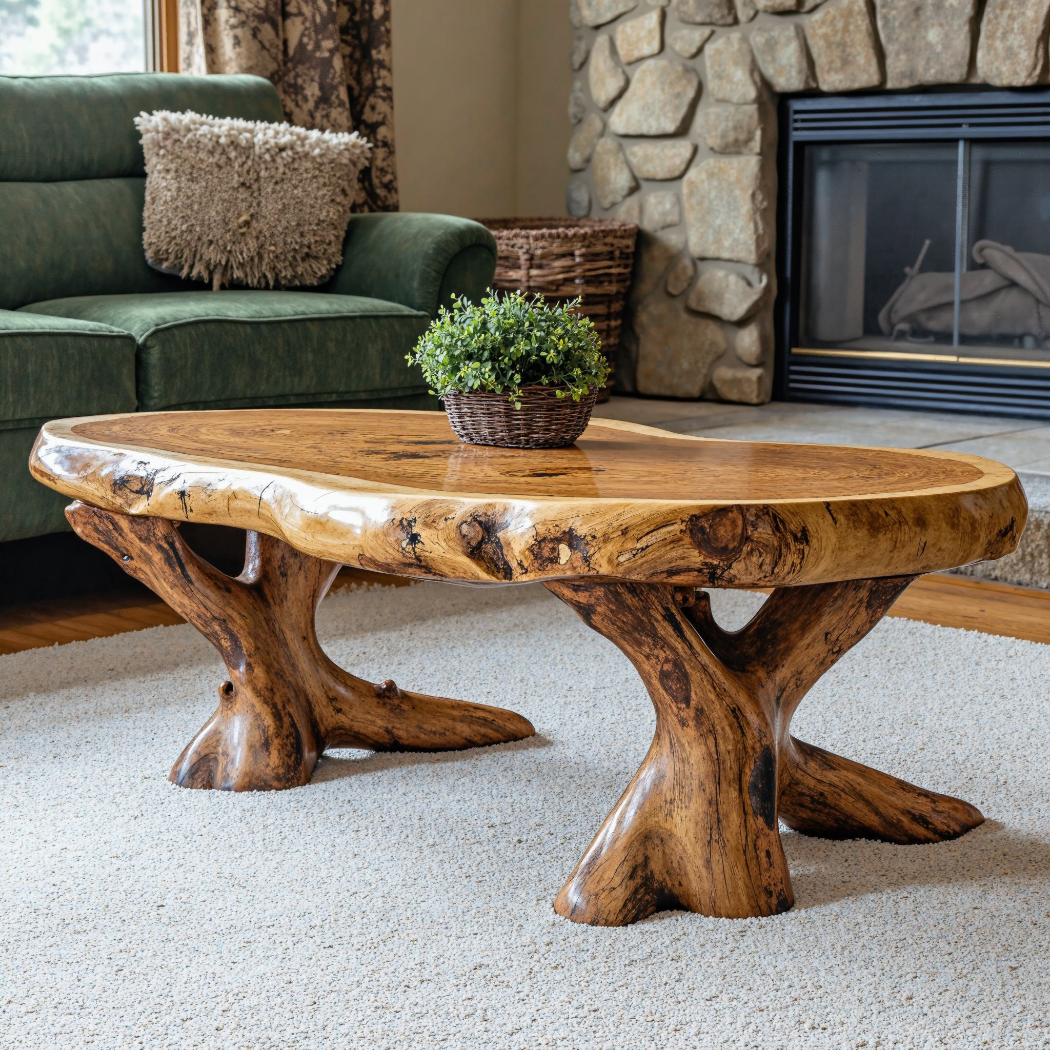 Wood Coffee Table For Living Room Home SILDTCF050