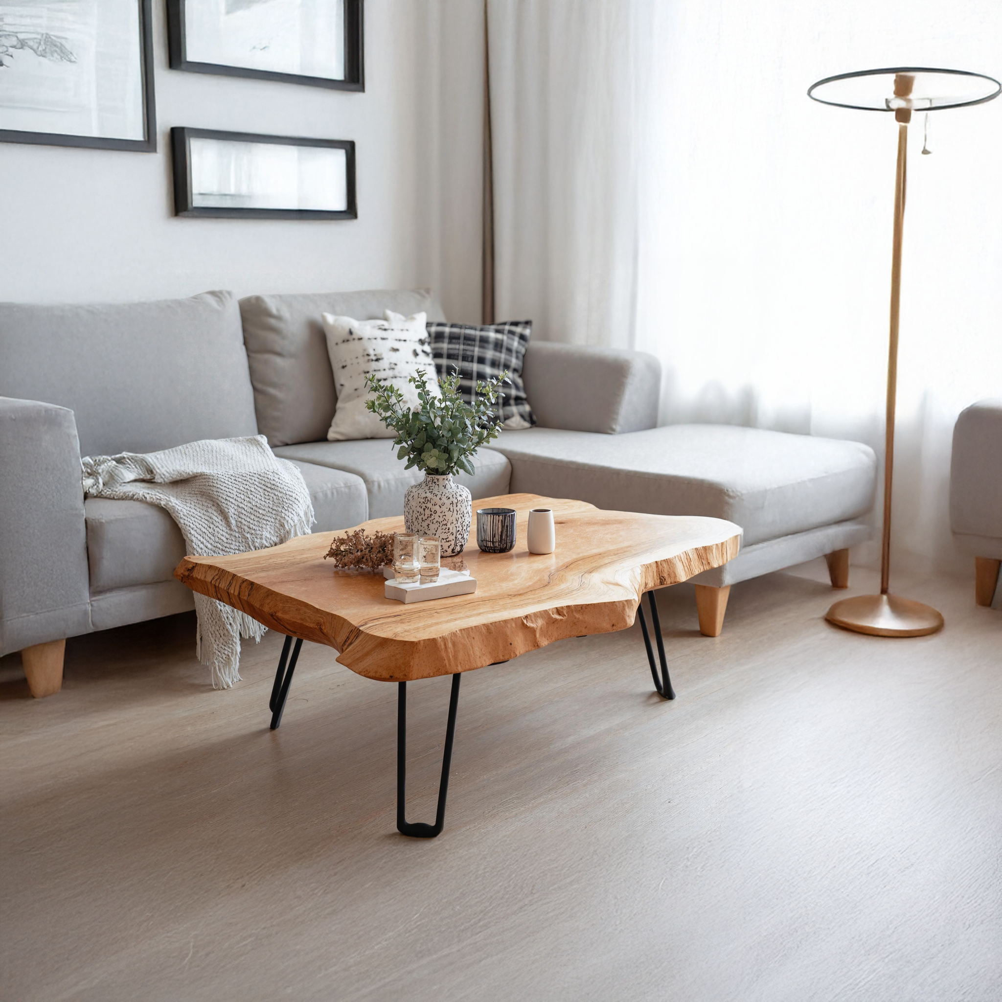 Rustic Solid Wood Coffee Table For Entryway Design SILDTCF134