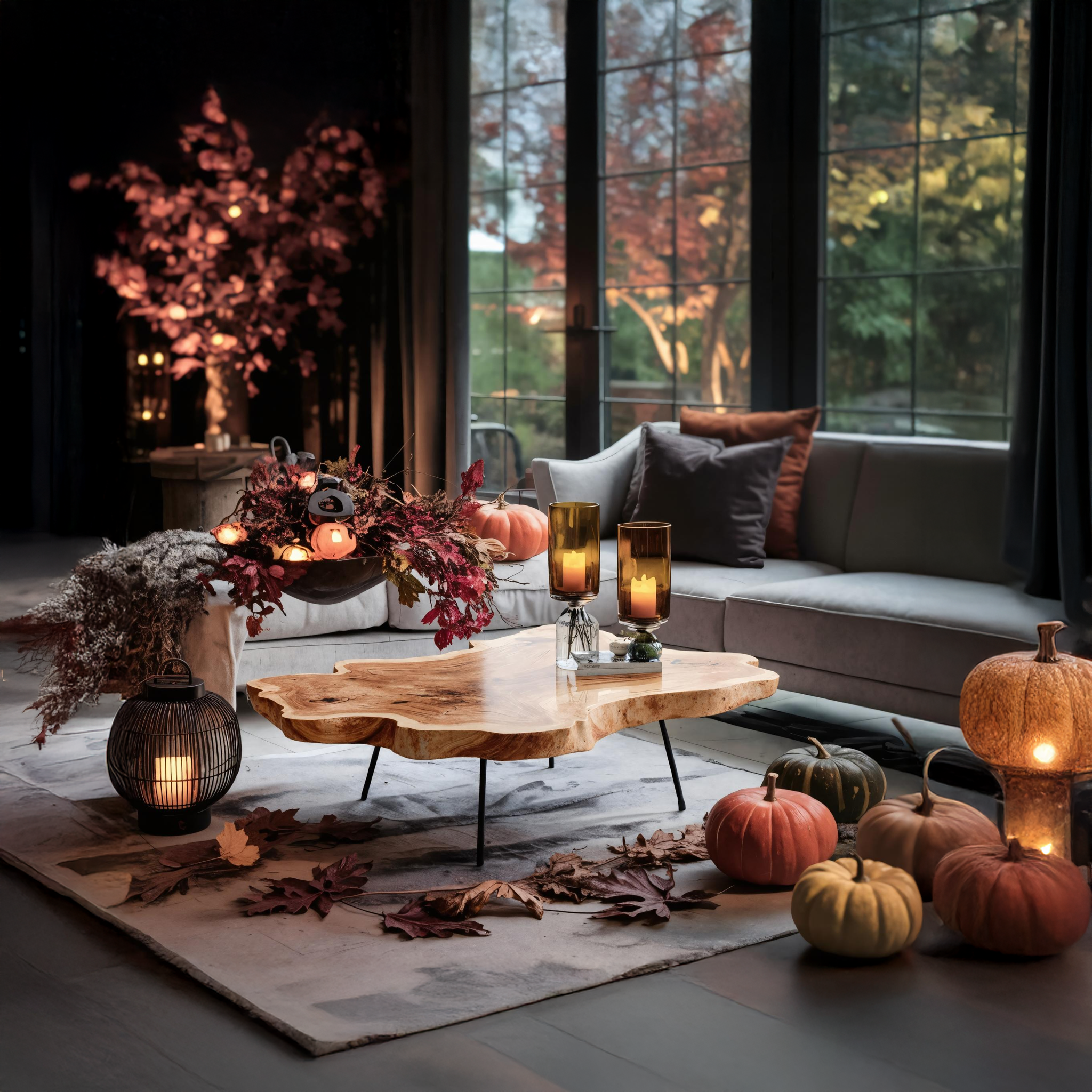 Modern Wooden Live Edge Coffee Table For Living Room Halloween Design SILDTTNHCF004