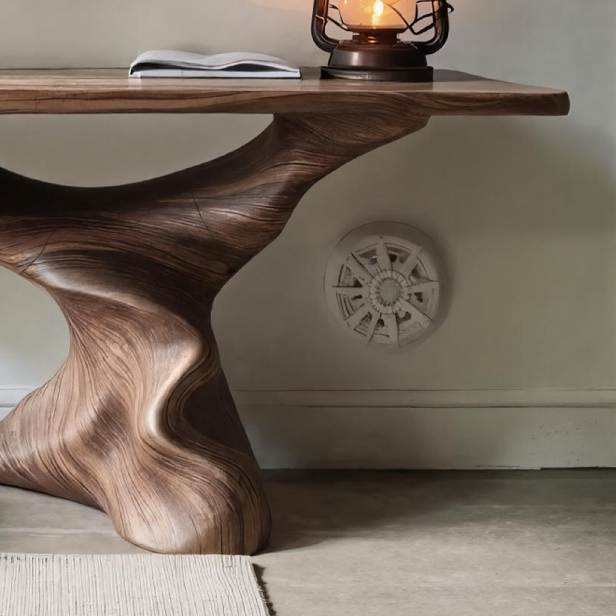 Modern Wooden Live Edge Coffee Table For Entryway Design Halloween Theme SILDTTNHCS009