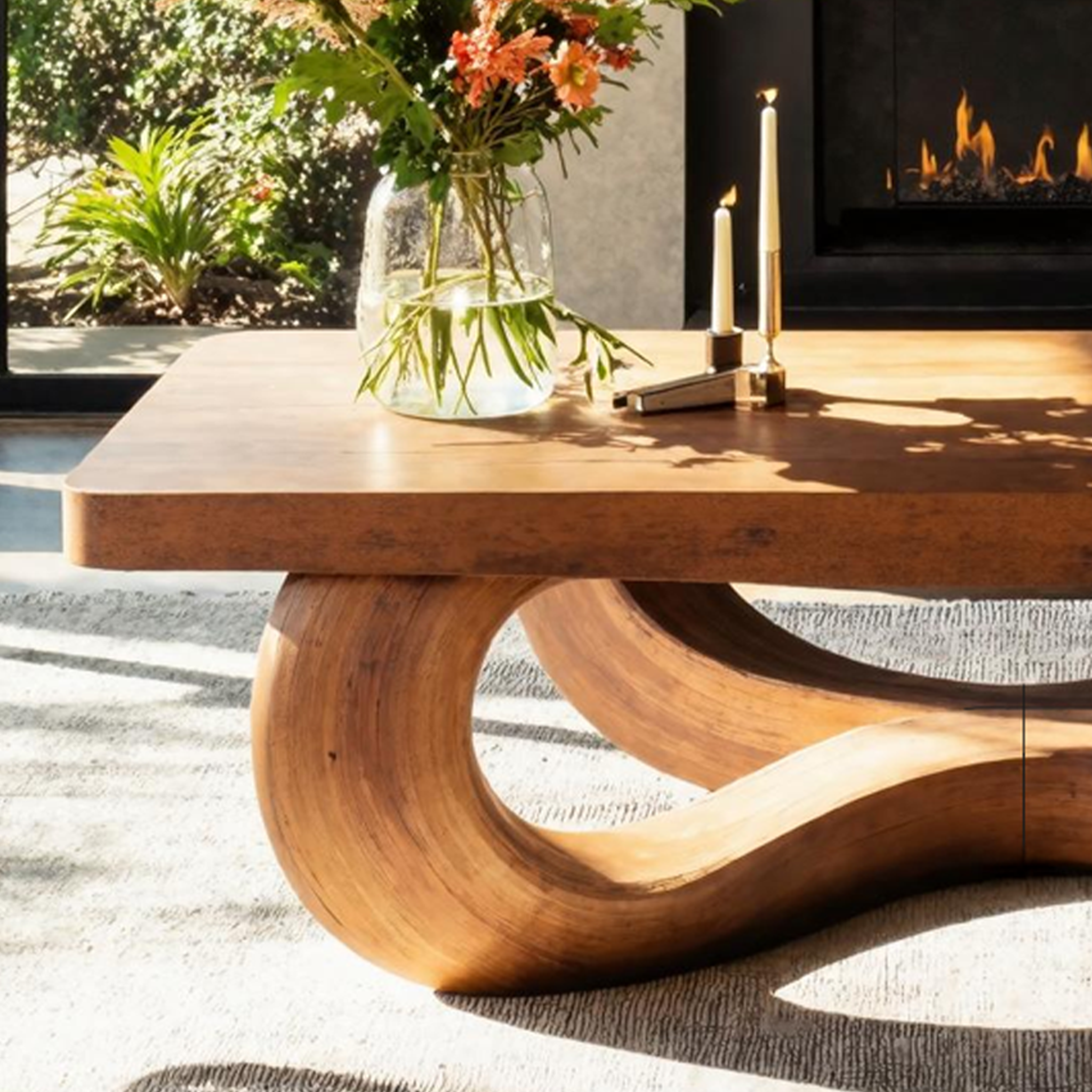Rustic Solid Wood Table For Eclectic Interiors SILDTTNCF023