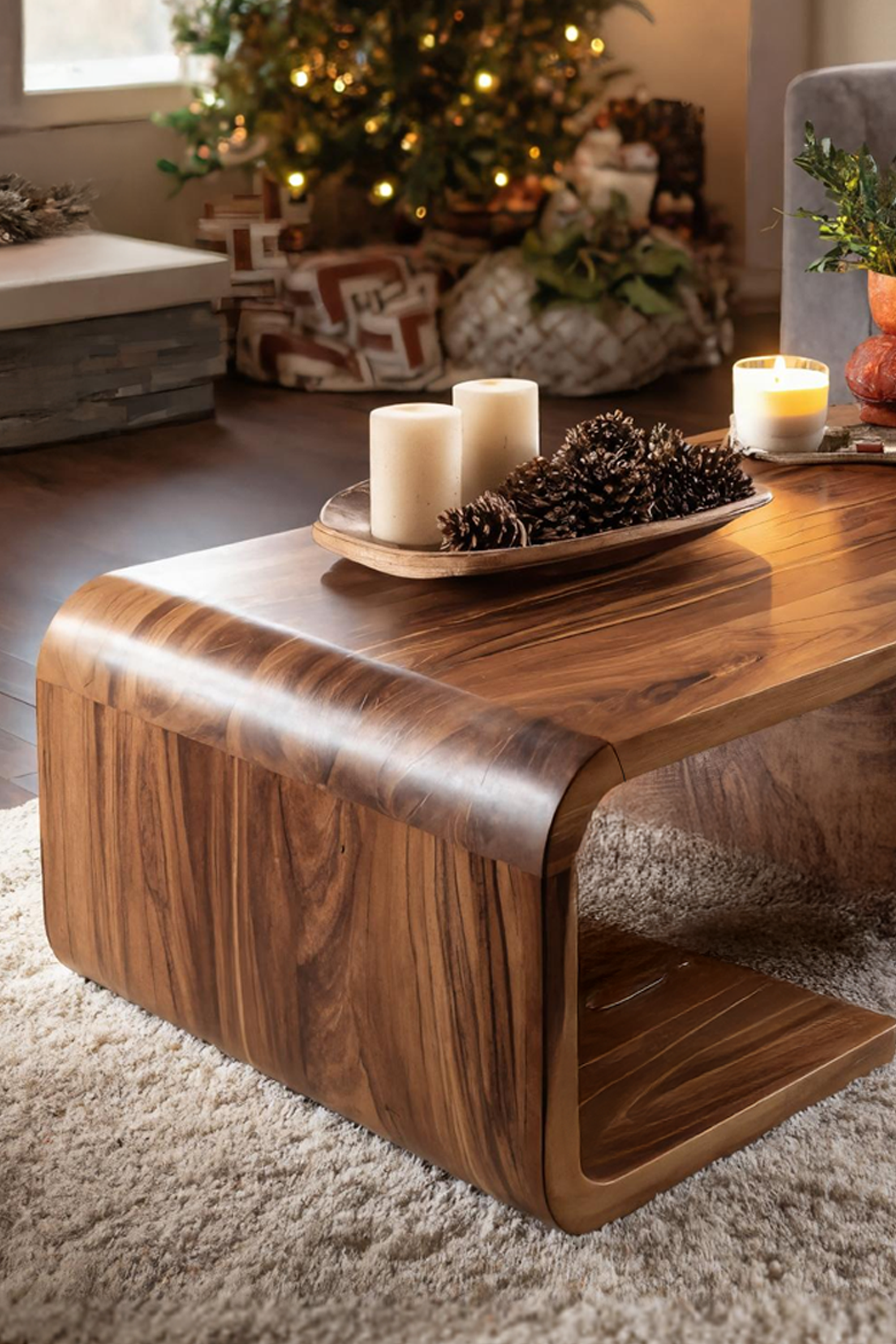 Rustic Live Edge Coffee Table For Christmas Home Decor Ideas SILDTTRCCF039