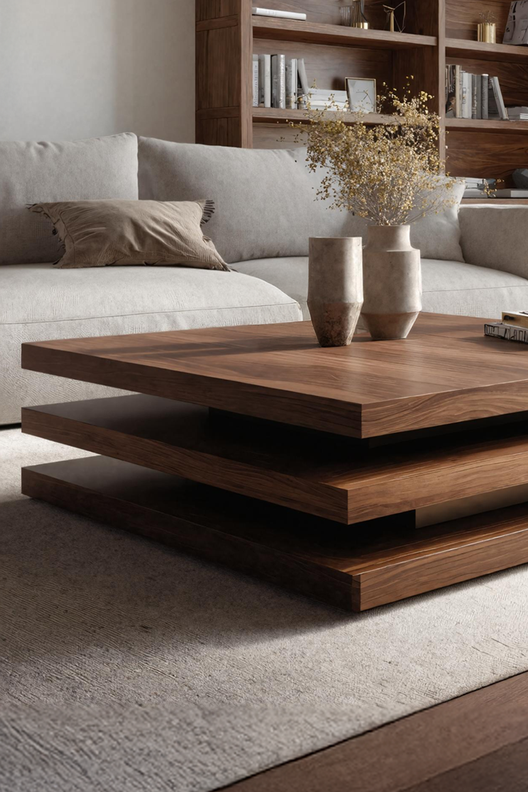 Handcrafted Solid Wood Live Edge Coffee Table For Entryway SILDTTRCF044
