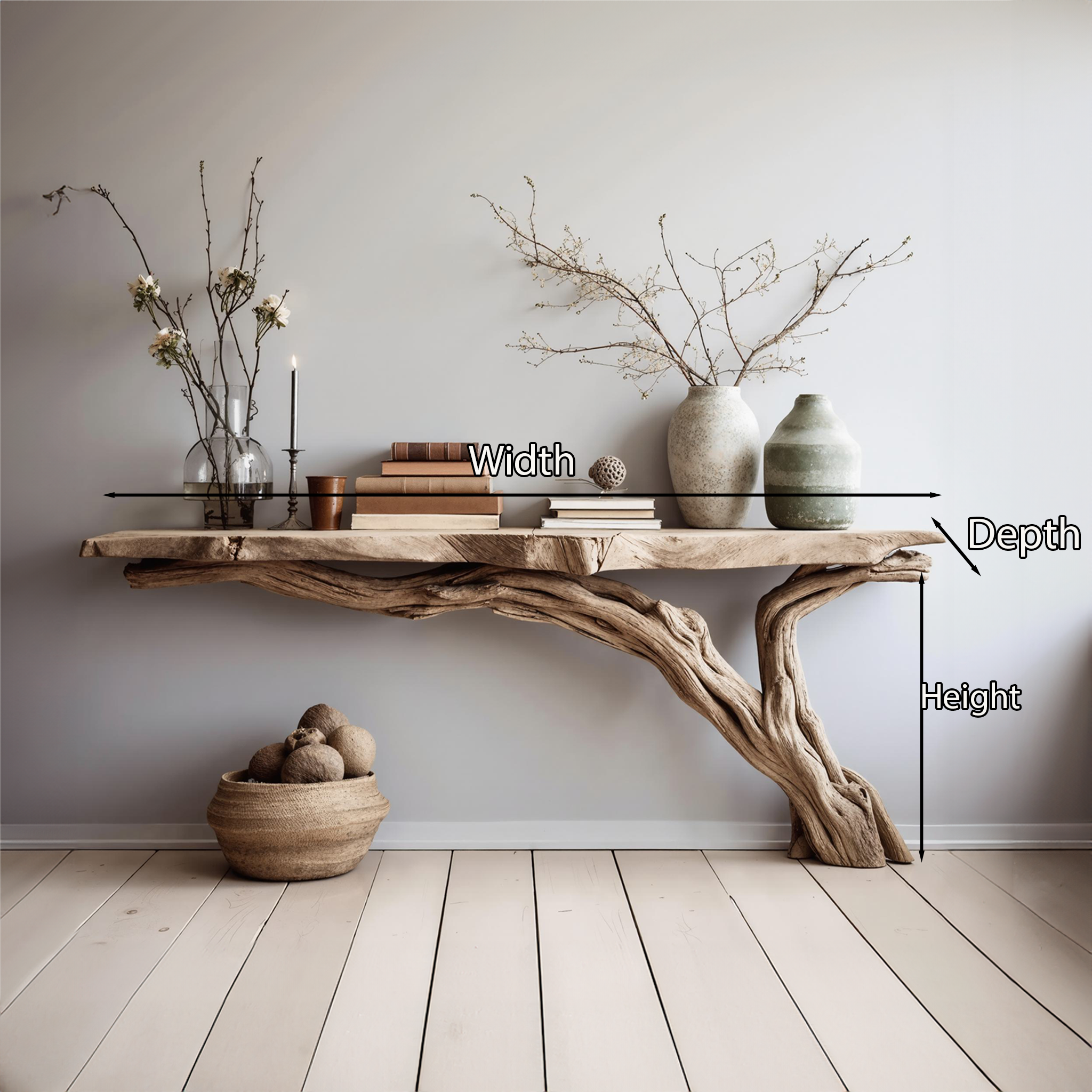 Wood Console Table Rustic Entry Table Home Decor SILDTCS097