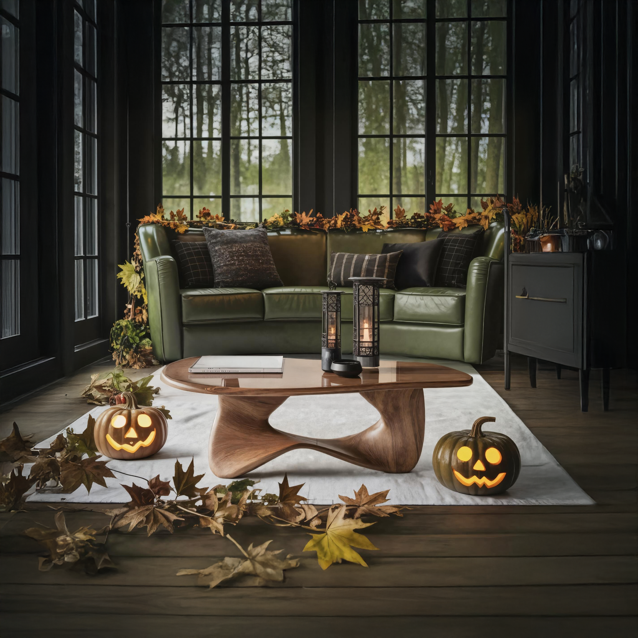 Mid Century Wooden Live Edge Coffee Table For Living Room Halloween Decor SILDTTNHCF001