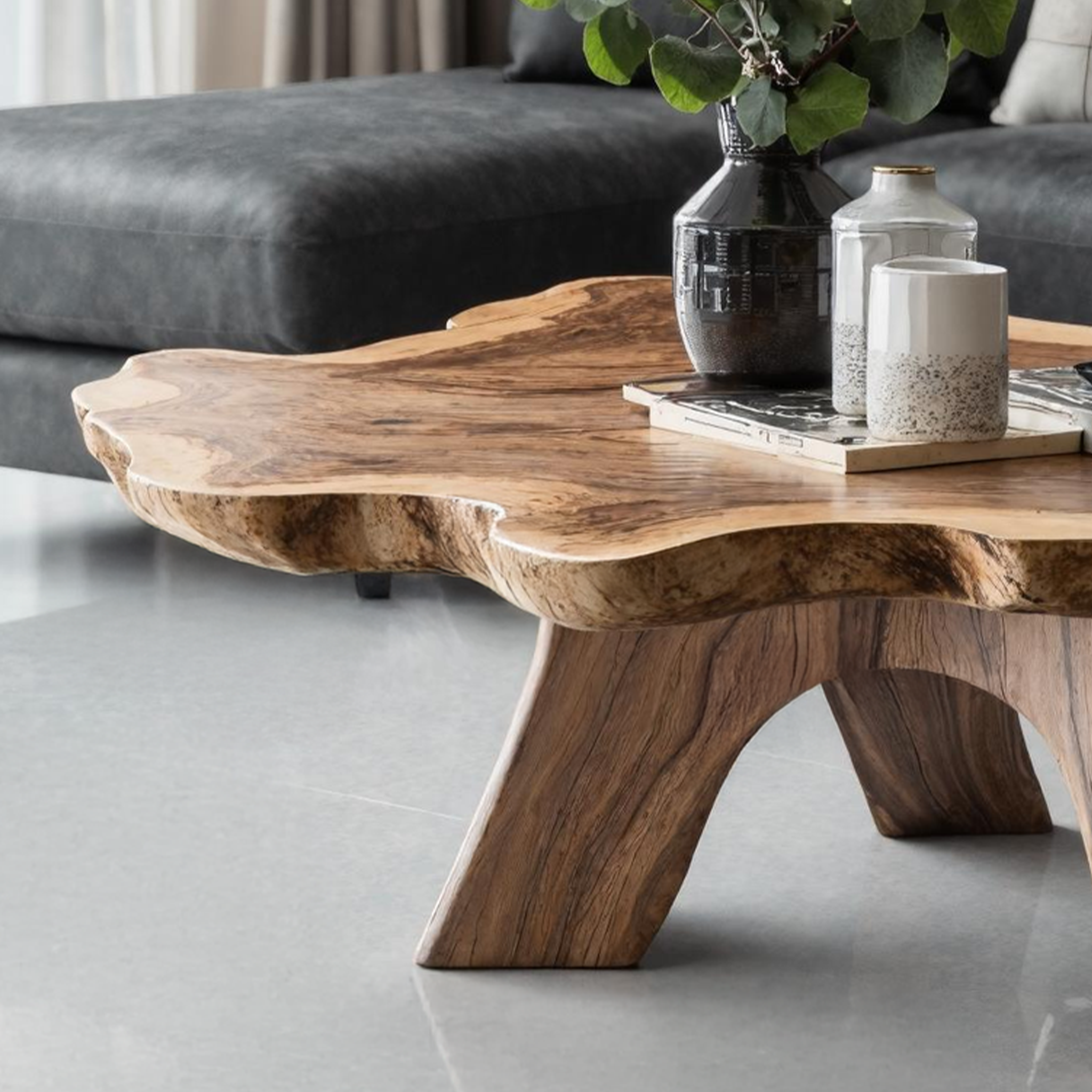 Rustic Low Table For Organic Living Room Decor SILDTTNCF014