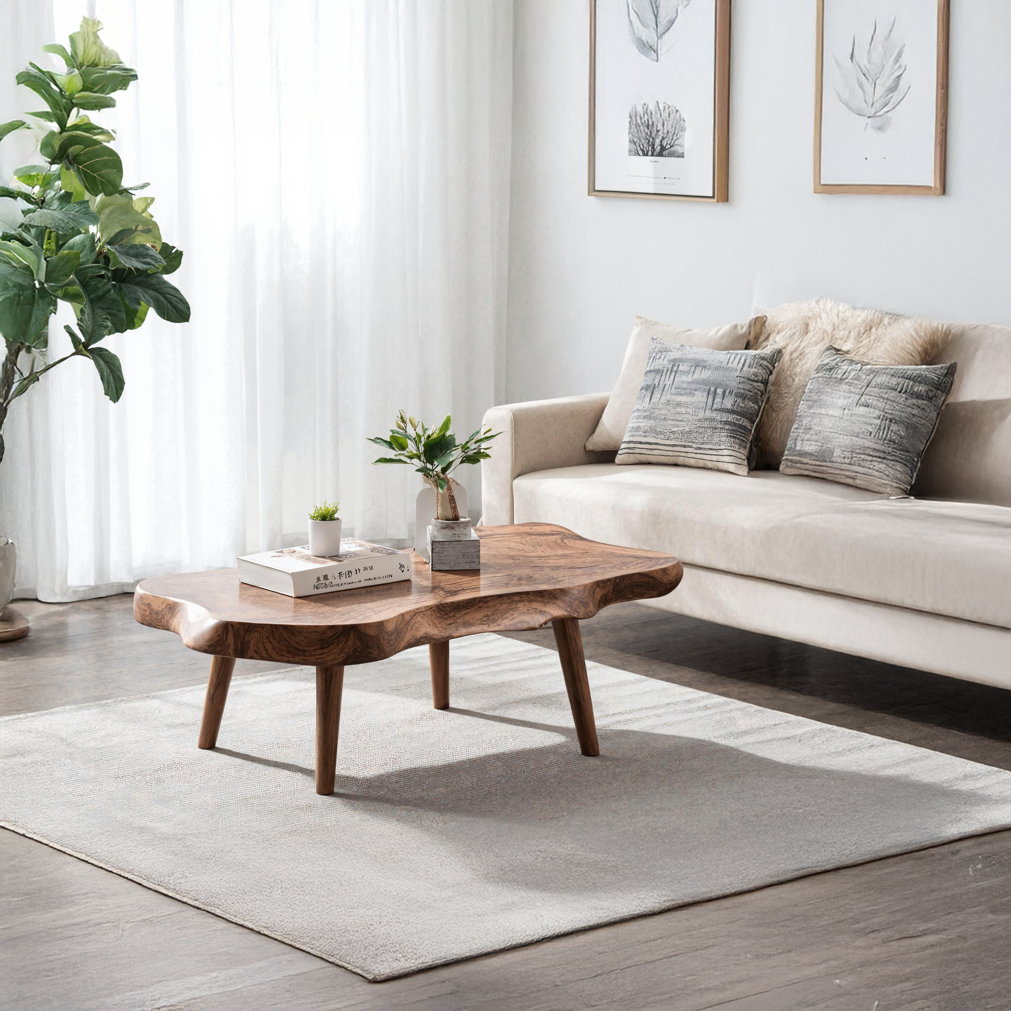 Mid Century Solid Wood Coffee Table For Small Spaces SILDTCF138
