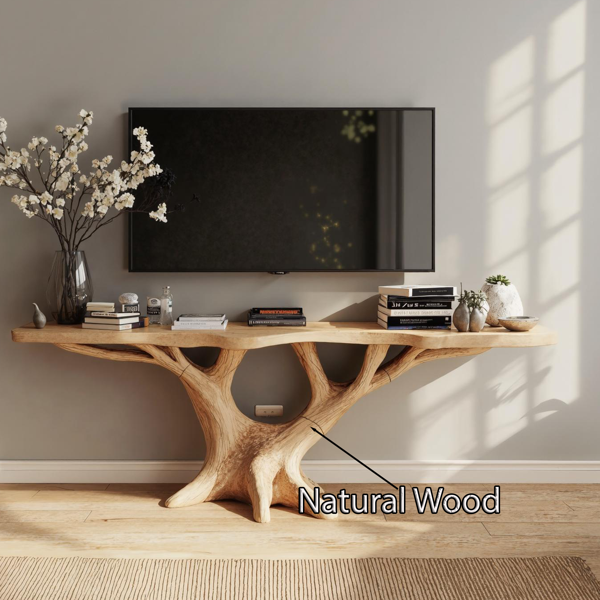 Rustic Handcrafted TV Console For Bedroom And Living Room SILDTTVC027