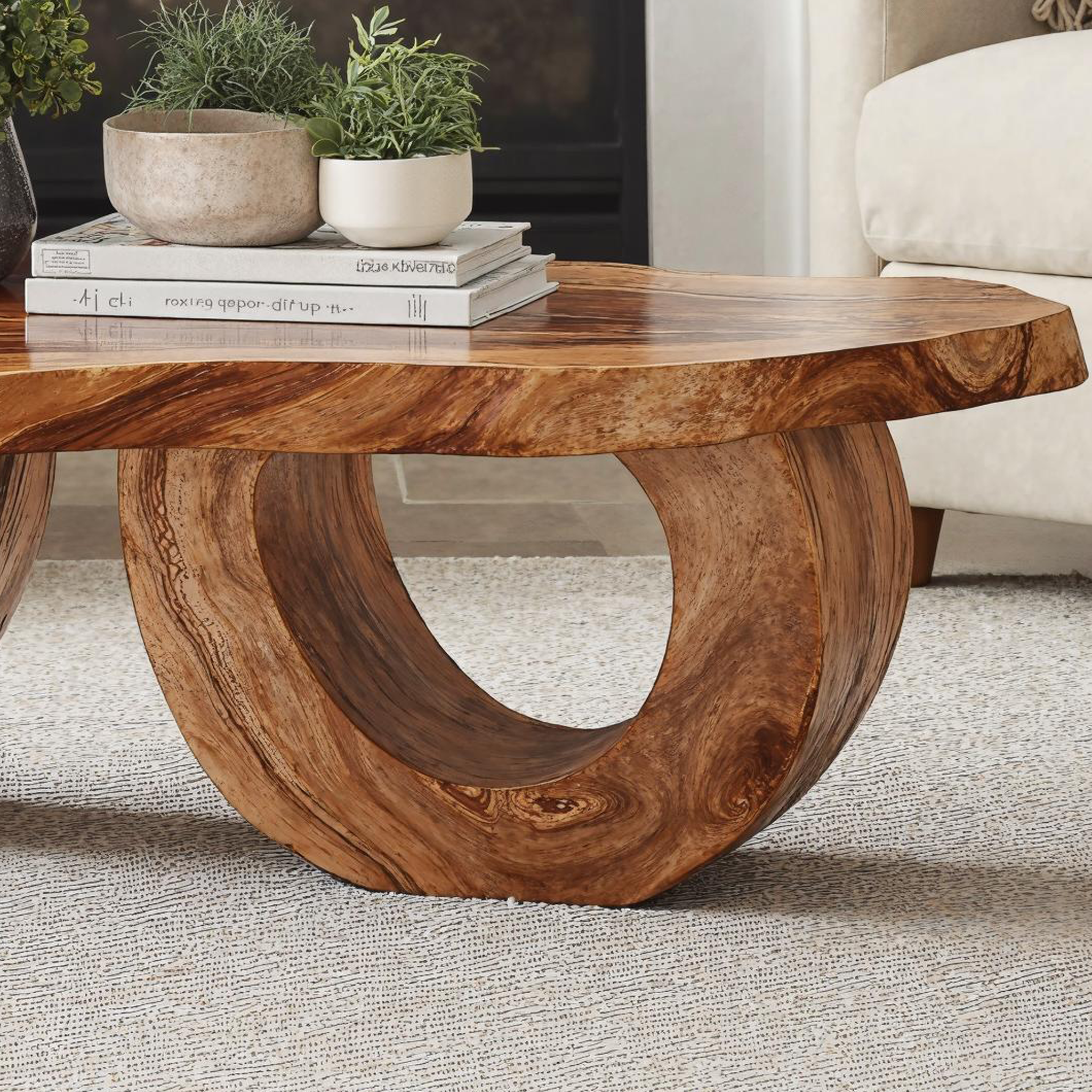 Mid-Century Modern Wood Coffee Table Stylish Decor SILDTCF102