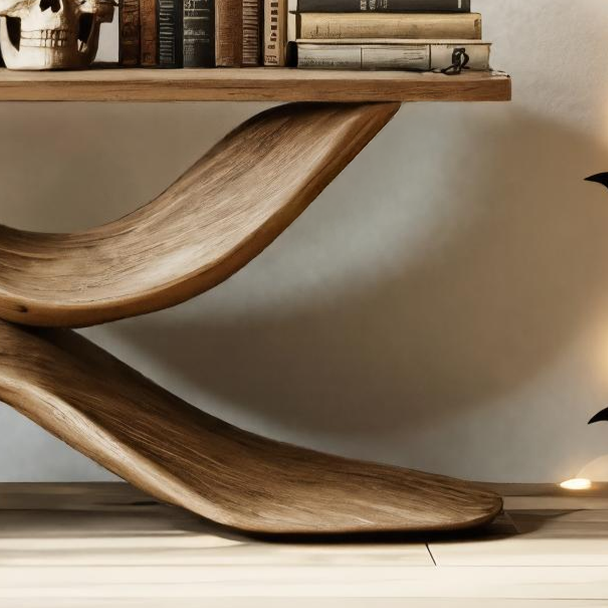 Farmhouse Wooden Live Edge Coffee Table For Furniture Decor Halloween Style SILDTTNHCS003