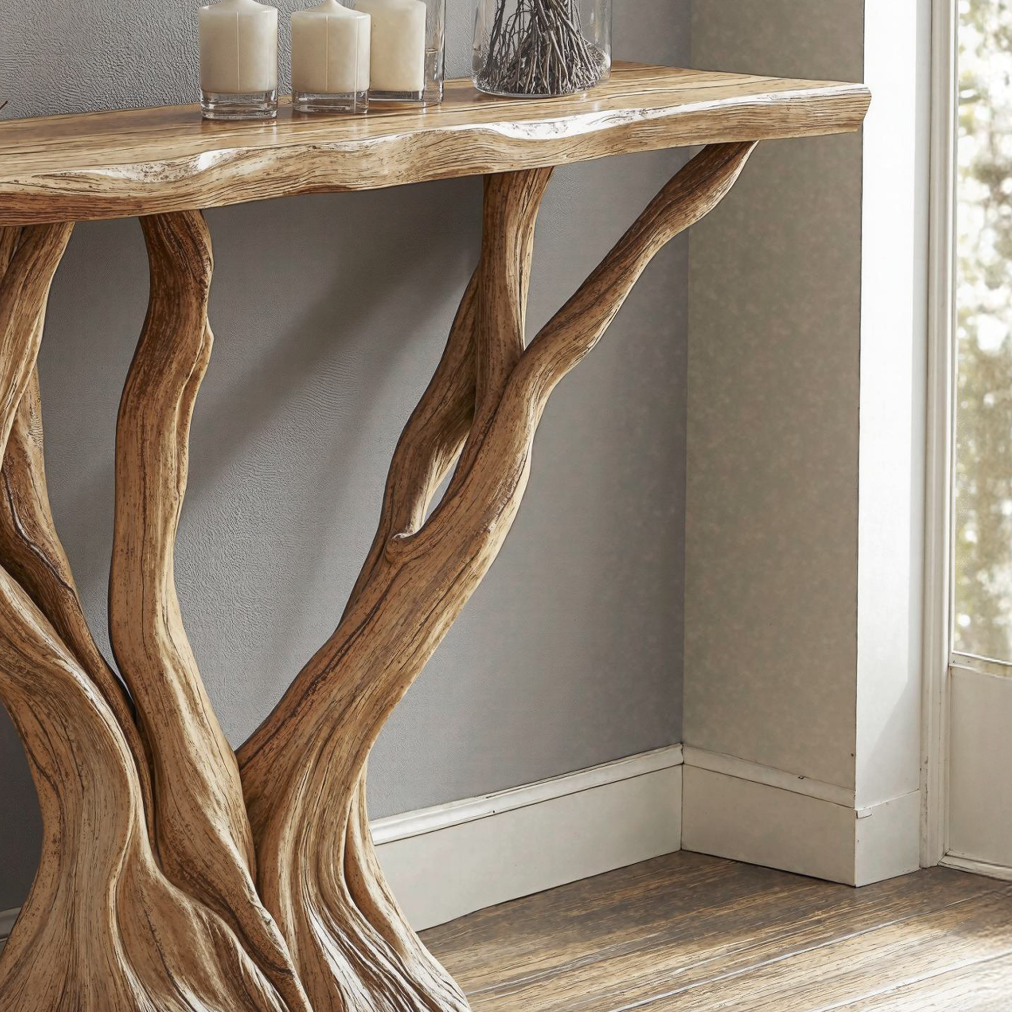 Natural Wood Console Table for Modern Entryways SILDTCS158