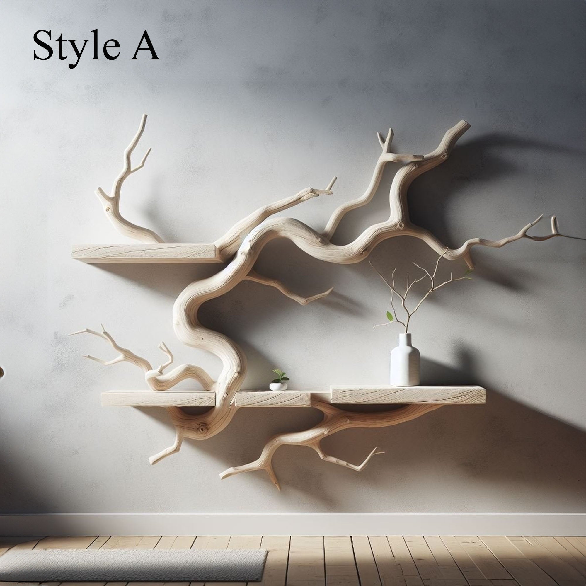 Tree Branch Shelves Driftwood Wall Mounted Floating Shelf SINLTBS008