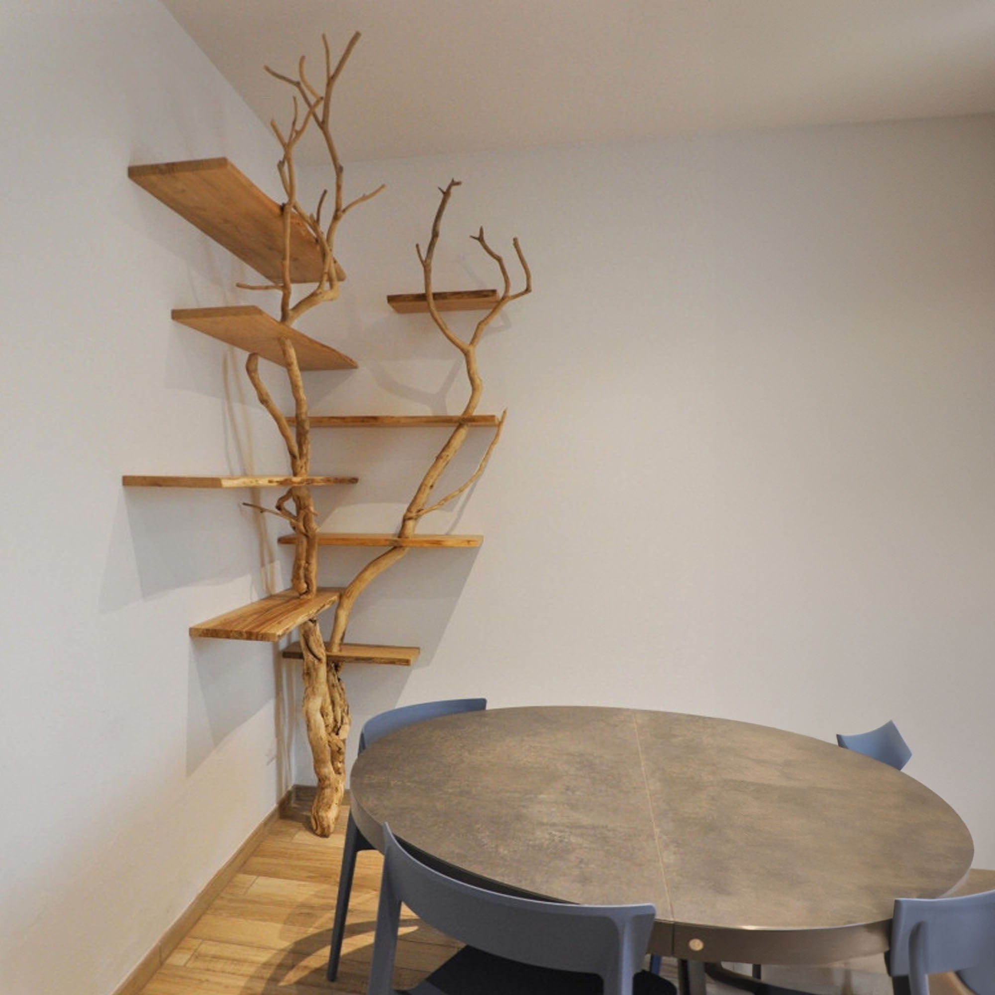 Contemporary Wild Mulberry Wood Tree Branch Shelf Gift For Reader SINLTB029