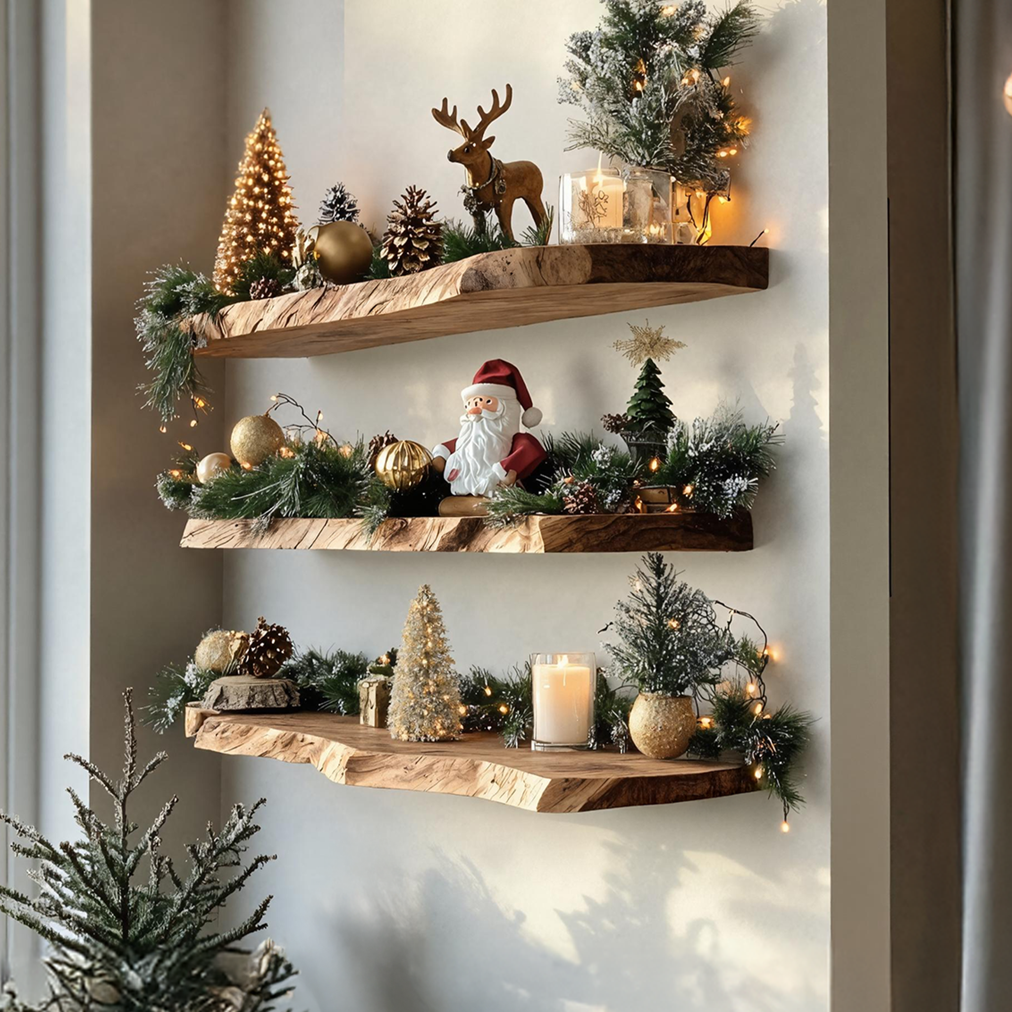 Modern Wooden Floating Shelf For Bedroom Holiday Furniture Decoration SILDTTNCFL036