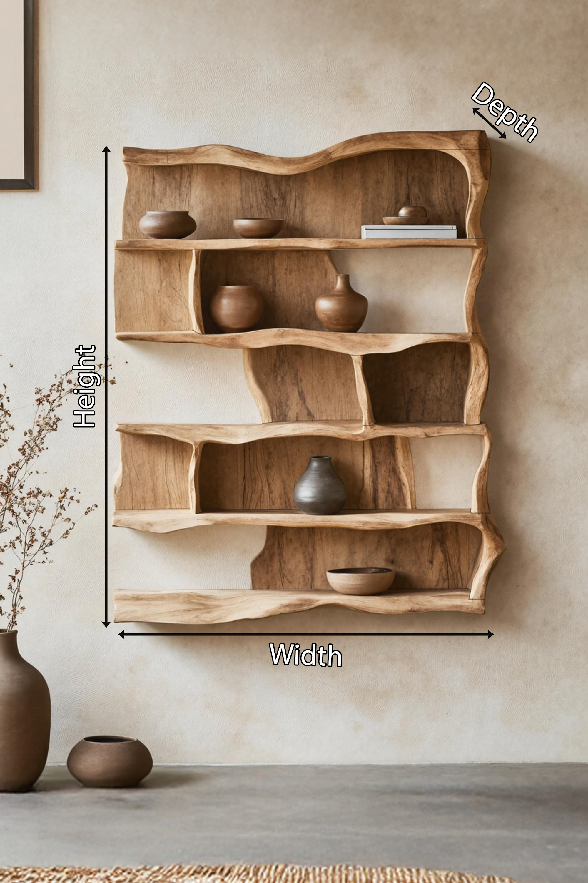 Rustic Live Edge Floating Shelf For Nursery Decor Ideas SILDTTNWMS011