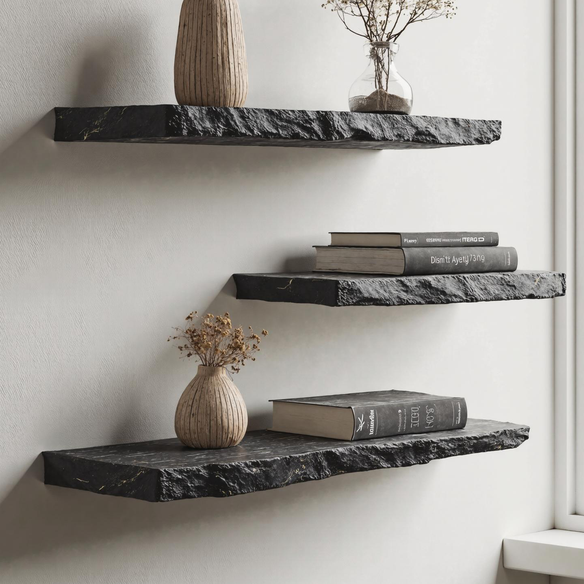 Rustic Floating Shelf With Live Edge For Natural Home Decor SILDTFL150