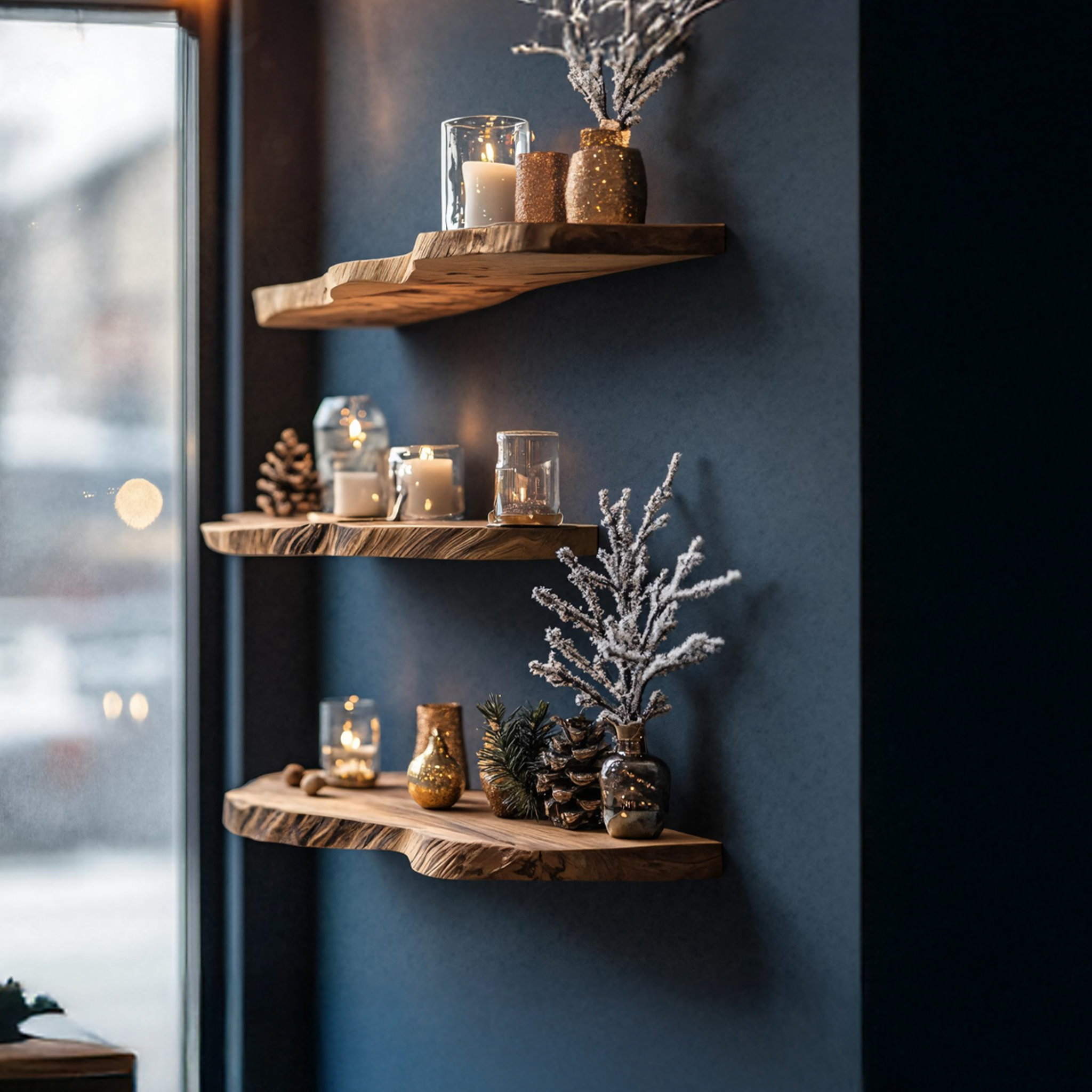 Modern Wooden Floating Shelf For Living Room Festive Furniture SILDTTNCFL004