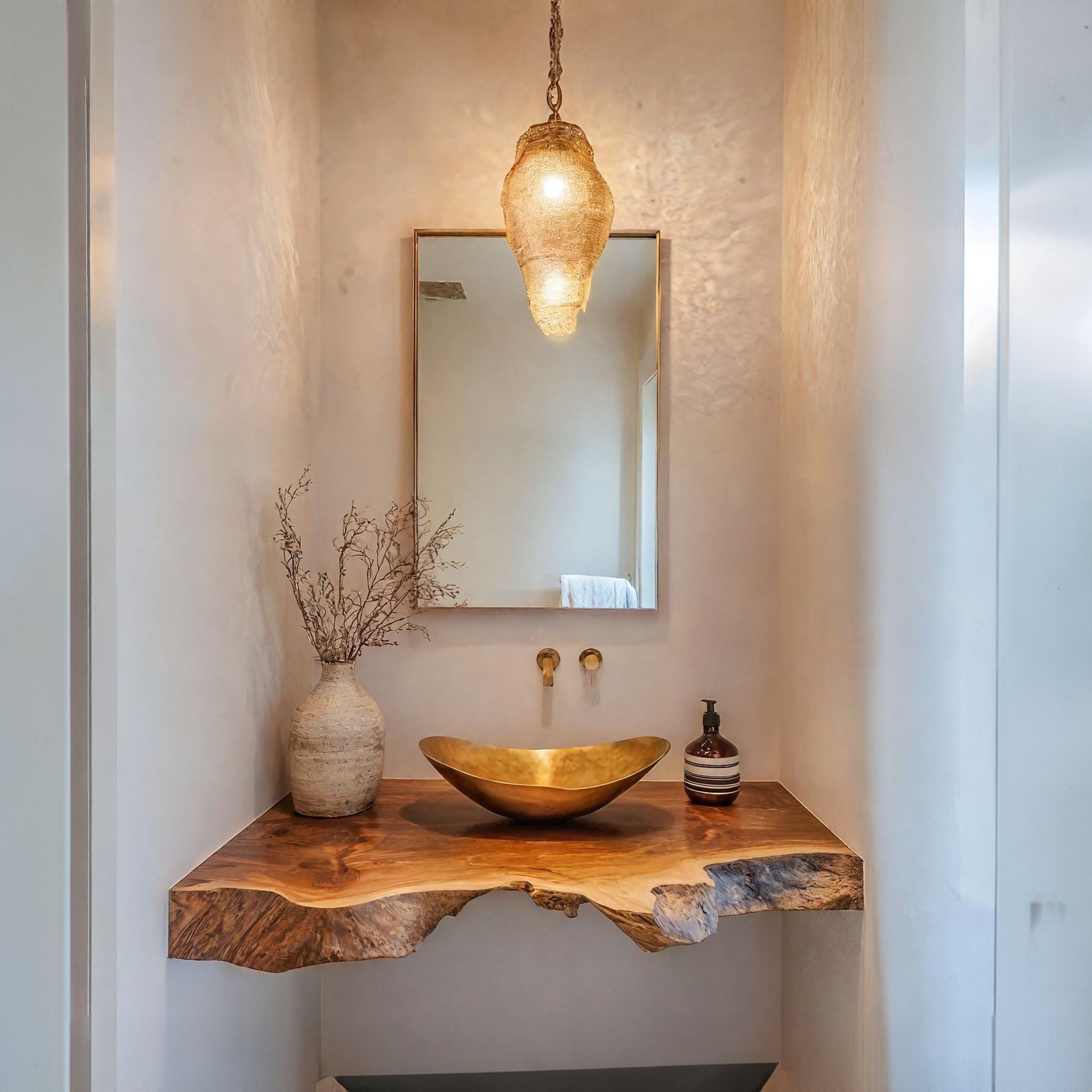 Mid Century Solid Wood Vanity For Bathroom Decor SILDTBRV192
