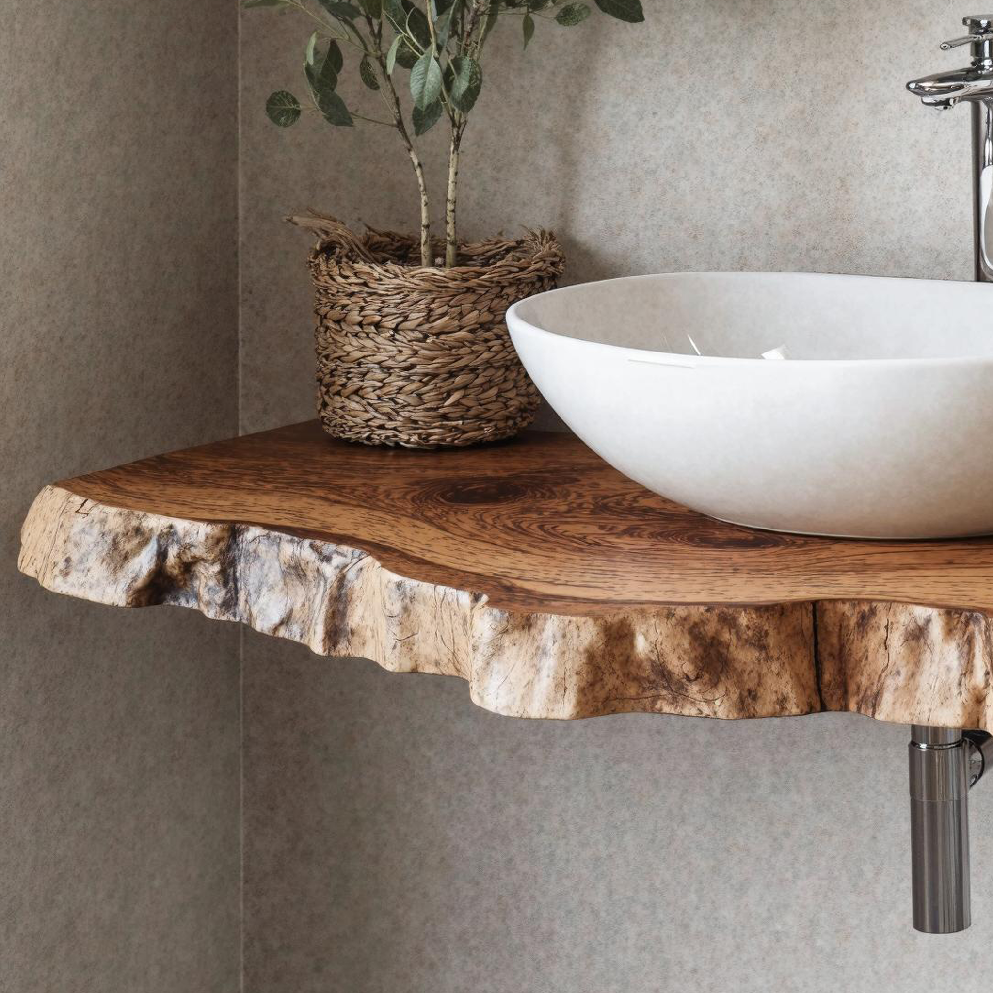 Wooden Floating Shelf For Bathroom Vanity With Storage Space SILDTBRV181