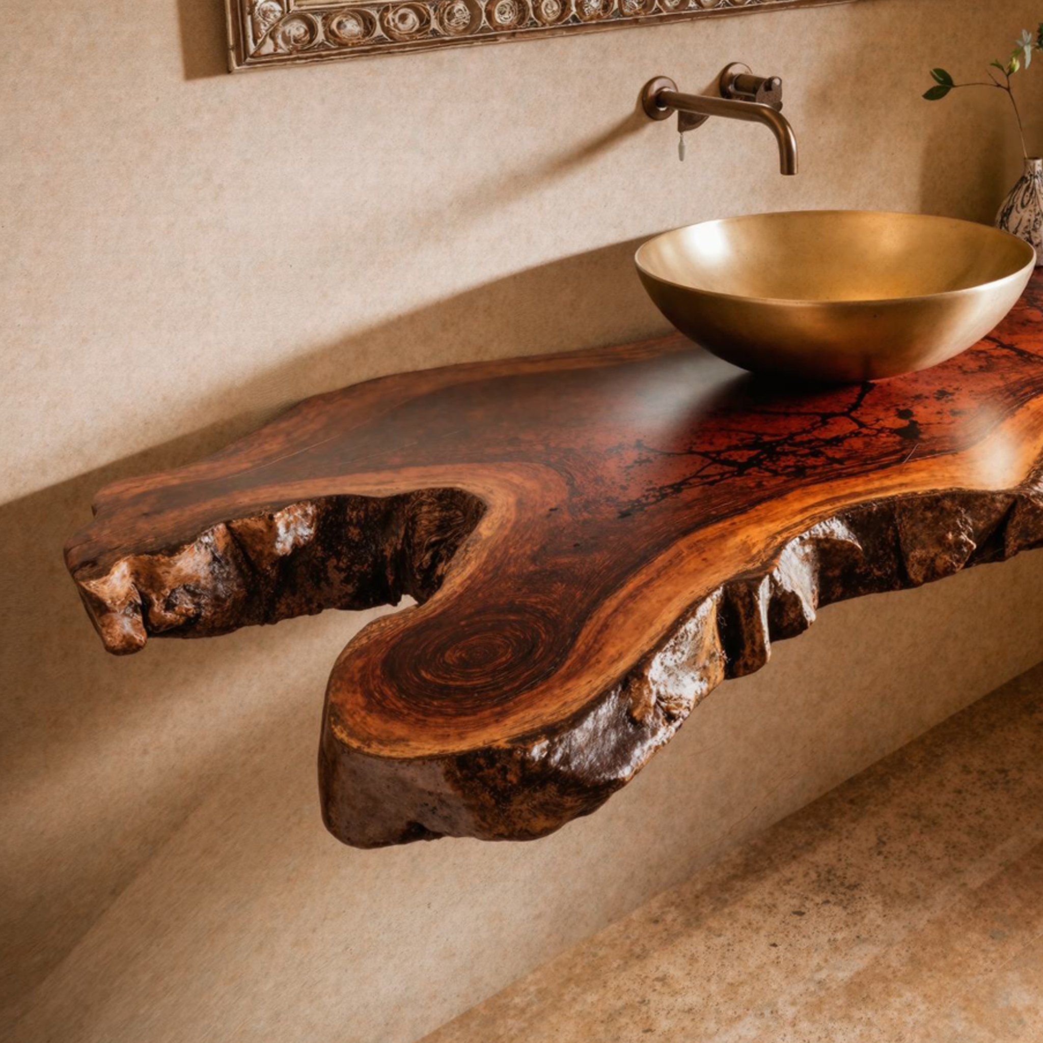 Rustic Bathroom Vanity Floating Shelf SILDTBRV091
