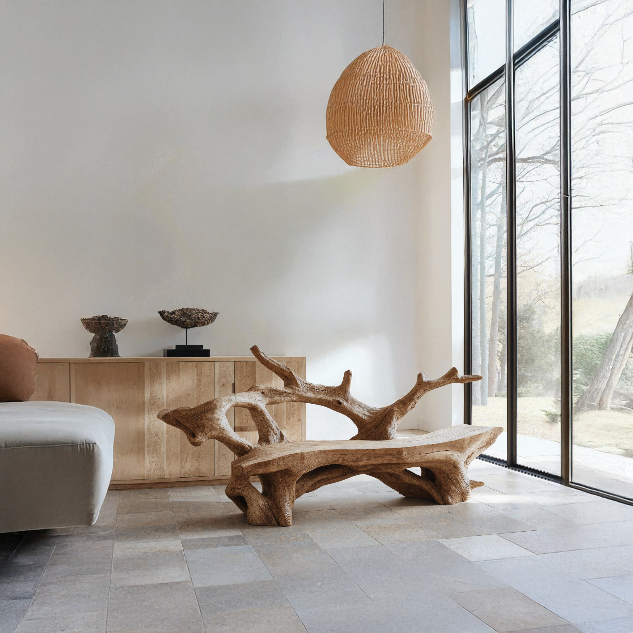 Farmhouse Live Edge Bench Outdoor Decor For Unique Garden Spaces SILDTBRB002