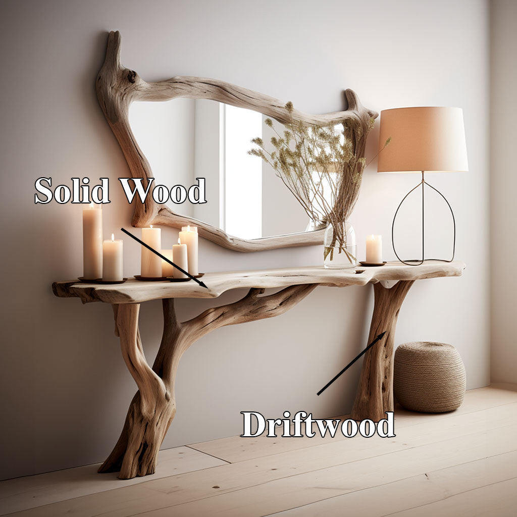 Narrow Floating Wood Side Table For Farmhouse Interiors SILDTCS007